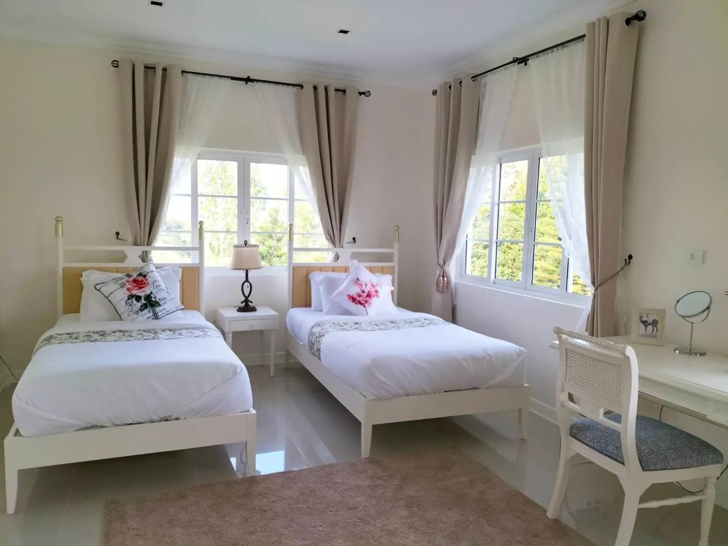 Bedroom, Bed in Misty English Cottage
