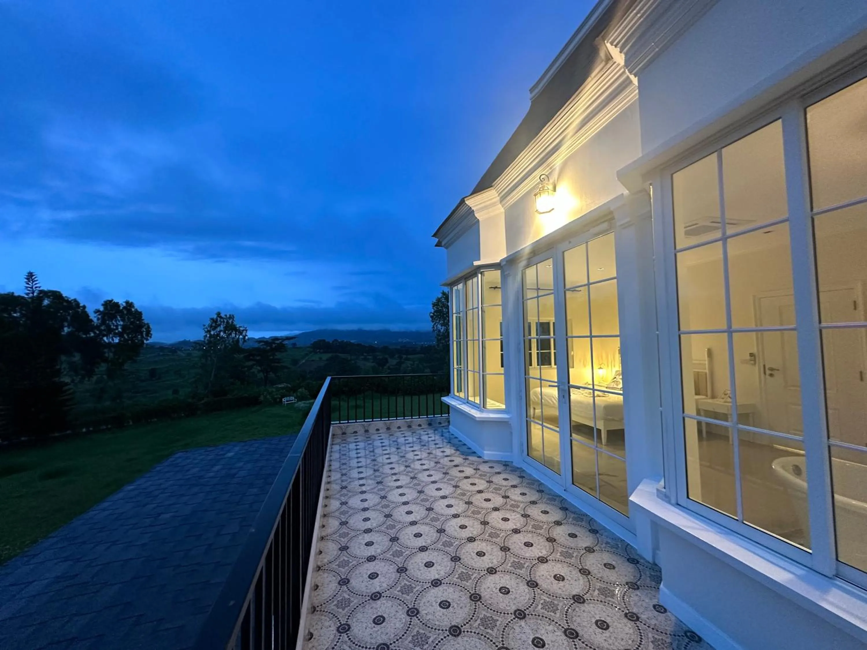 Balcony/Terrace in Misty English Cottage