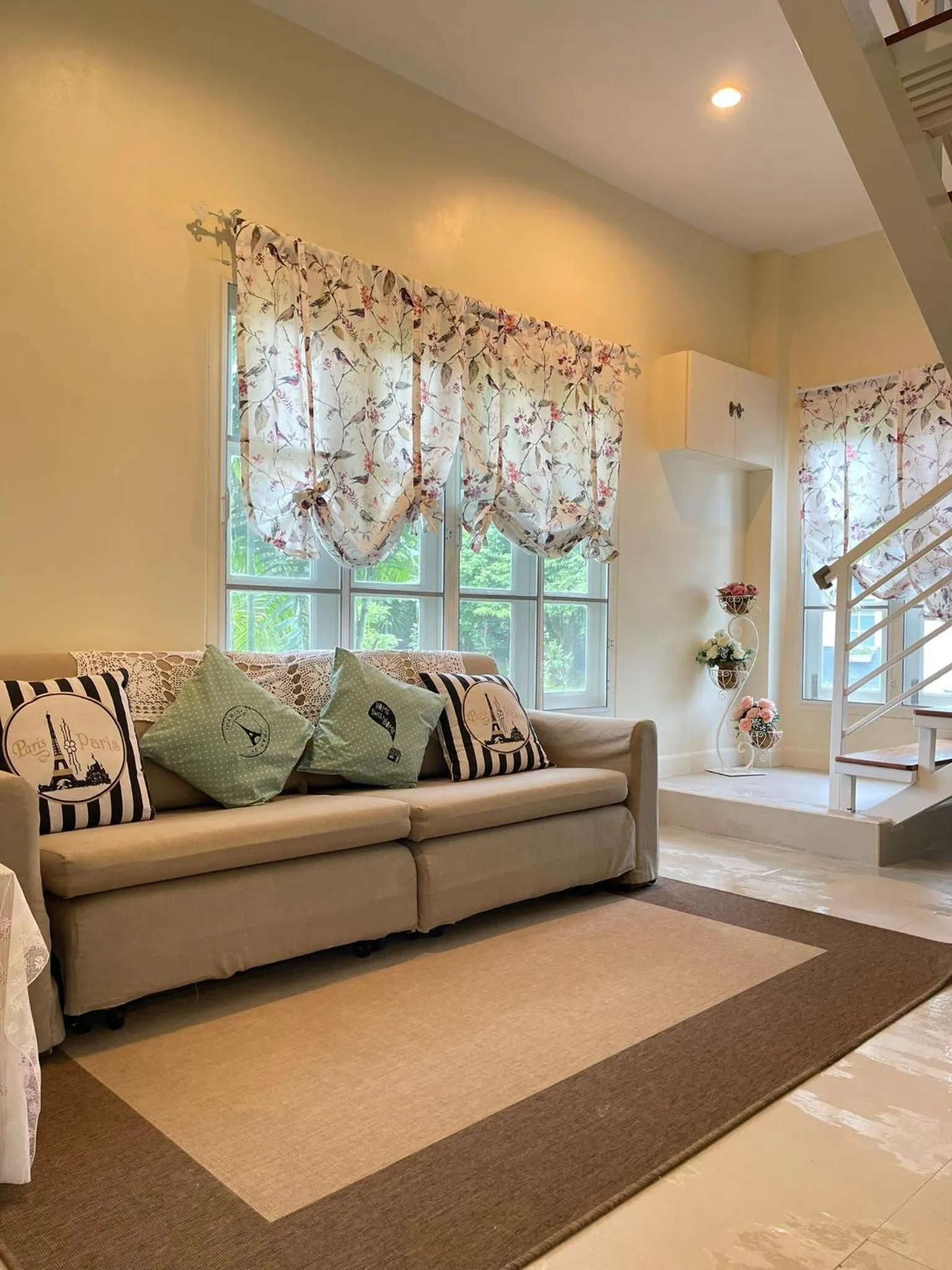Seating area in Misty English Cottage