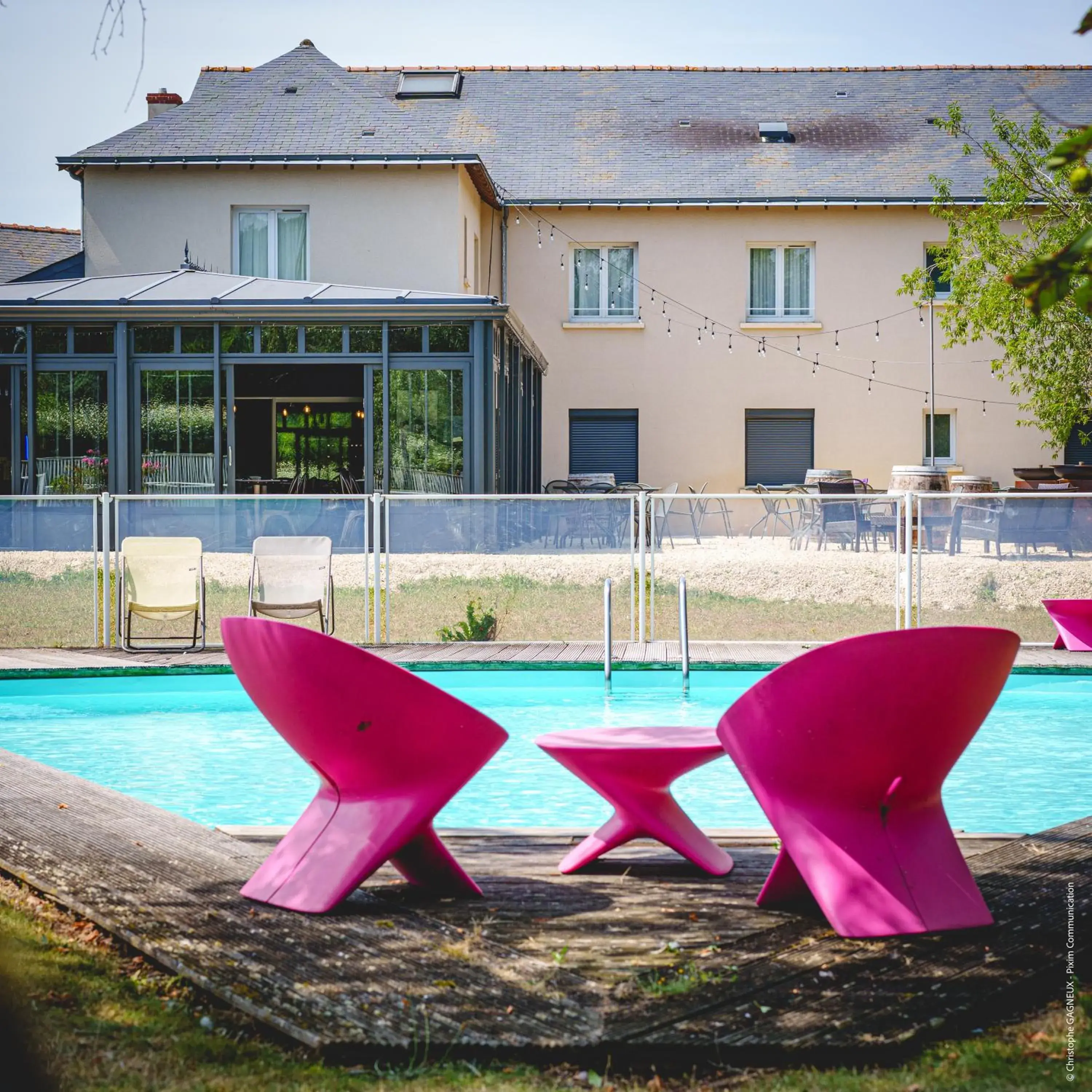 Swimming pool in The Originals City, Hôtel La Saulaie, Saumur Ouest Swimming pool in The Originals City, Hôtel La Saulaie, Saumur Ouest