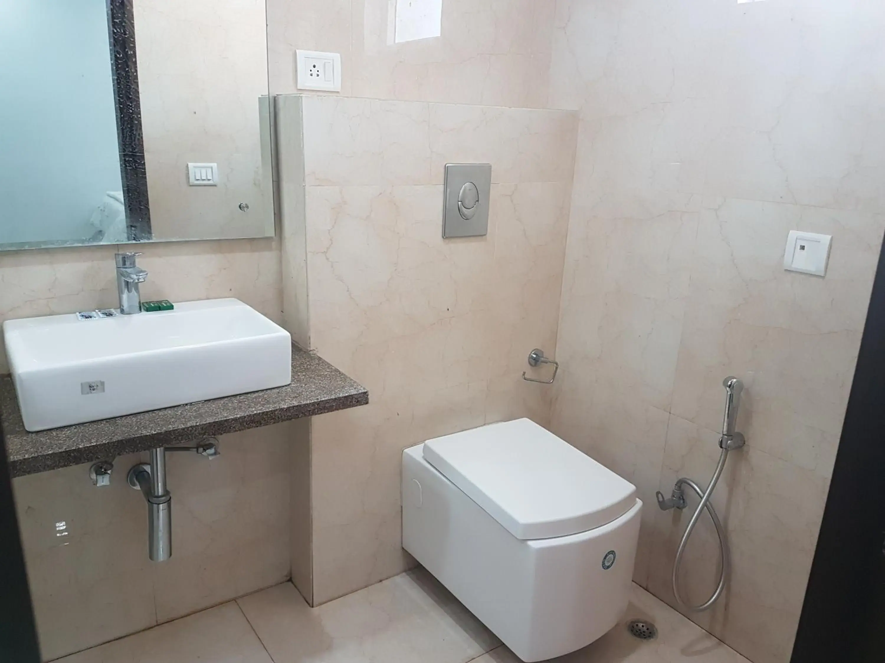 Bathroom in Bodhgaya Seven Inn Hotel n Restaurant Bathroom in Bodhgaya Seven Inn Hotel n Restaurant