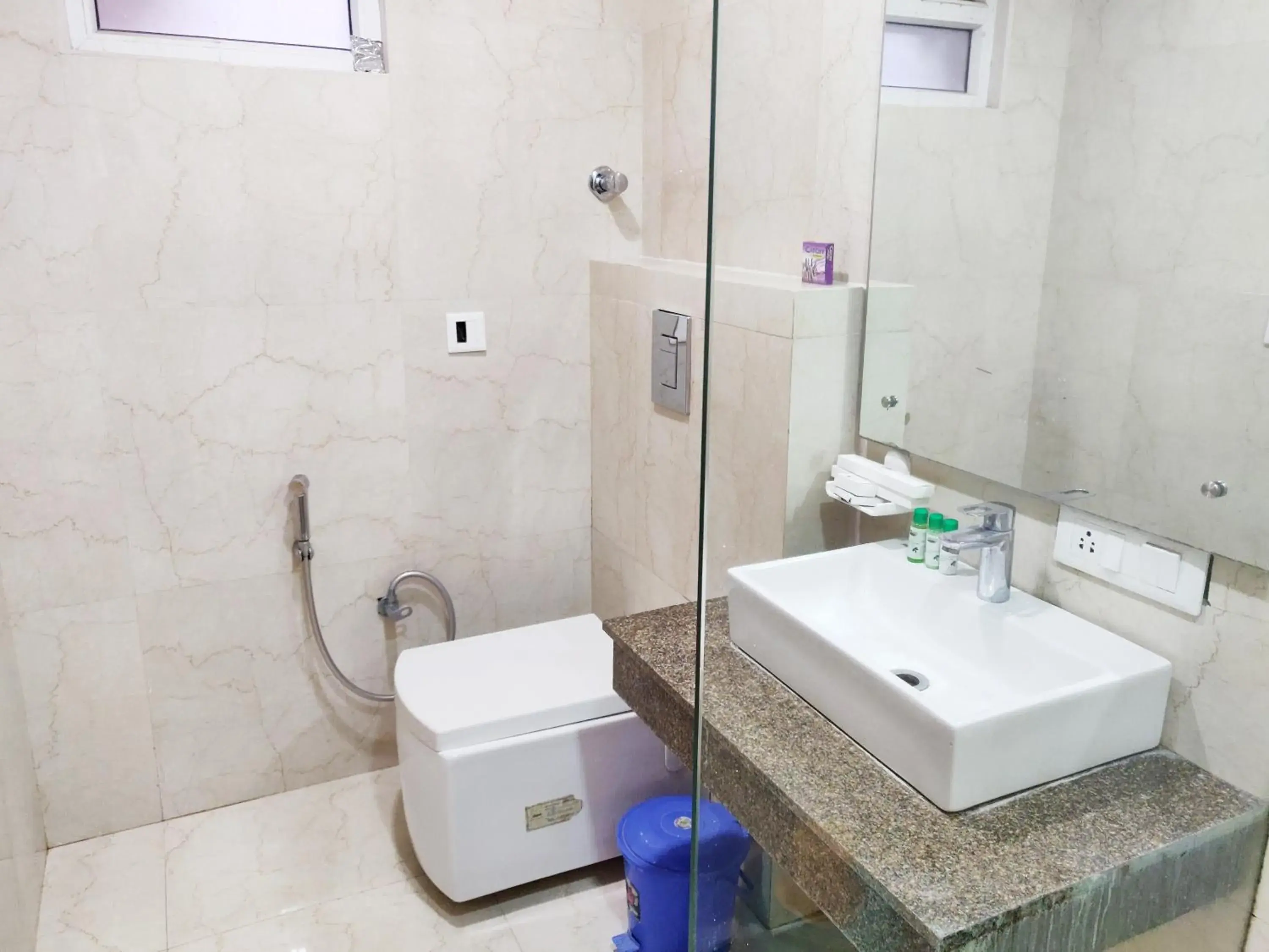 Bathroom in Bodhgaya Seven Inn Hotel n Restaurant Bathroom in Bodhgaya Seven Inn Hotel n Restaurant
