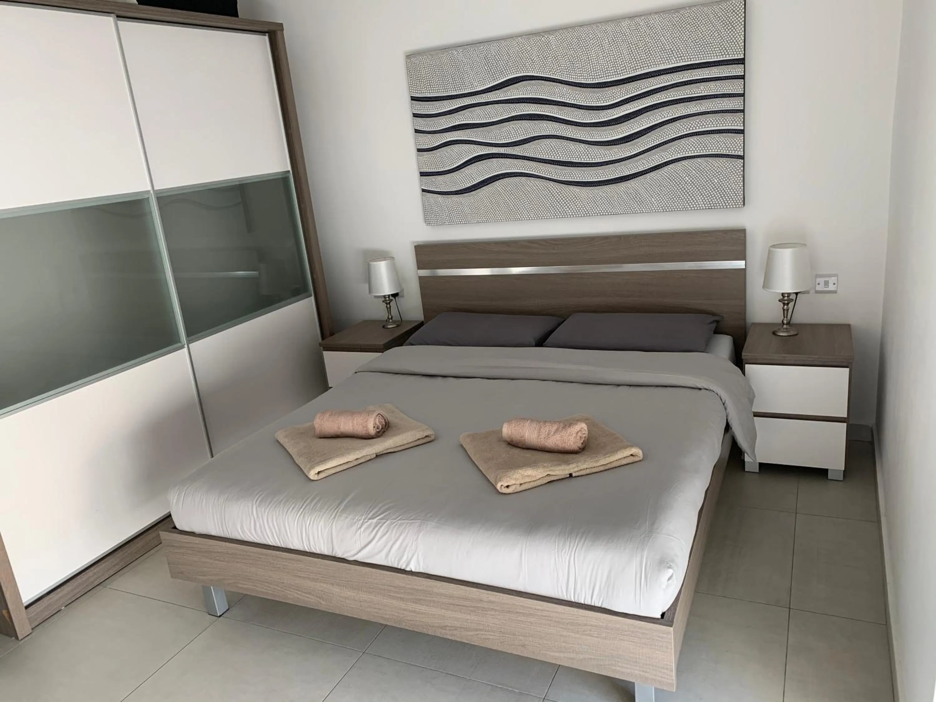 Bed in Sea View Penthouse Mellieha Bay