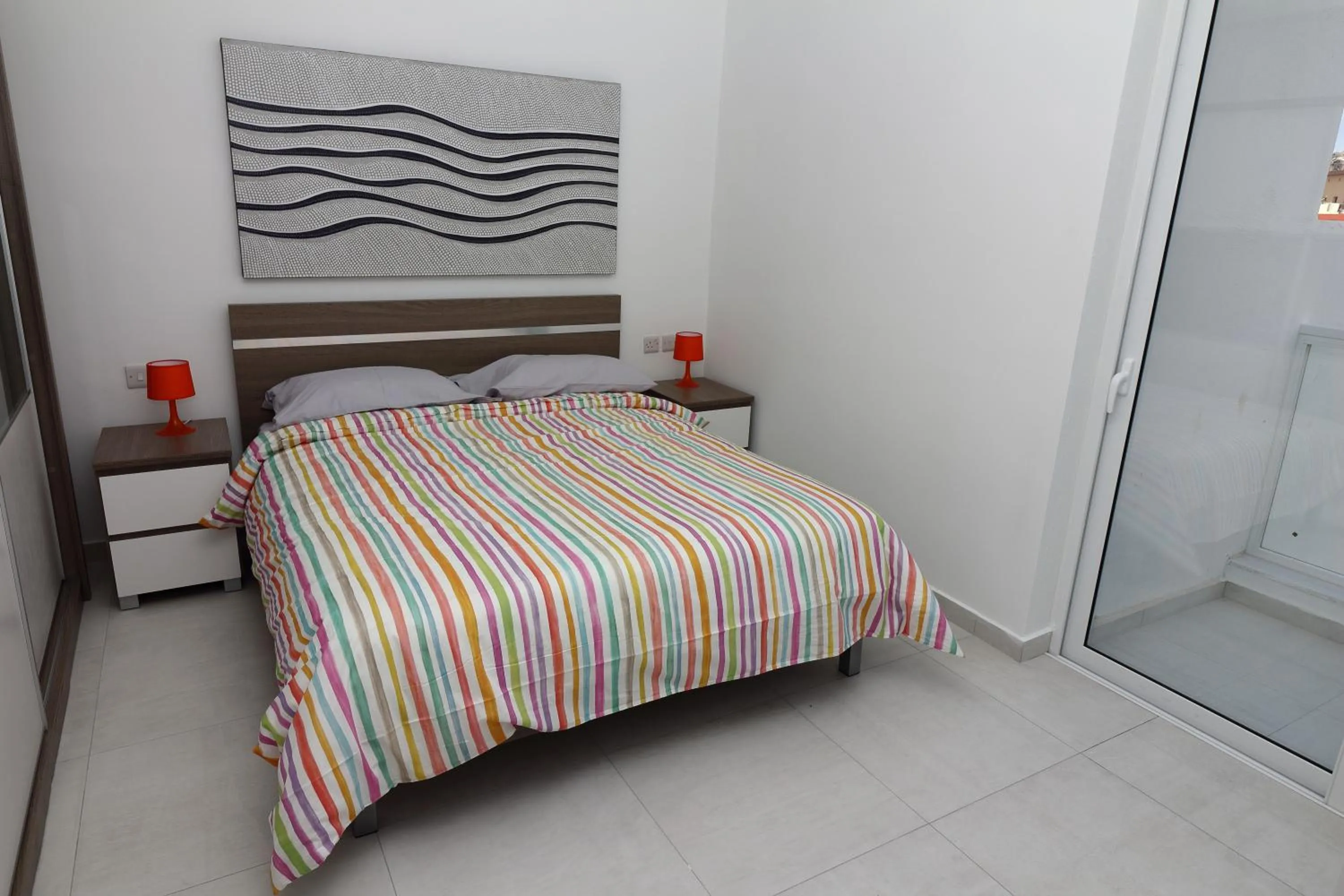 Bedroom, Bed in Sea View Penthouse Mellieha Bay