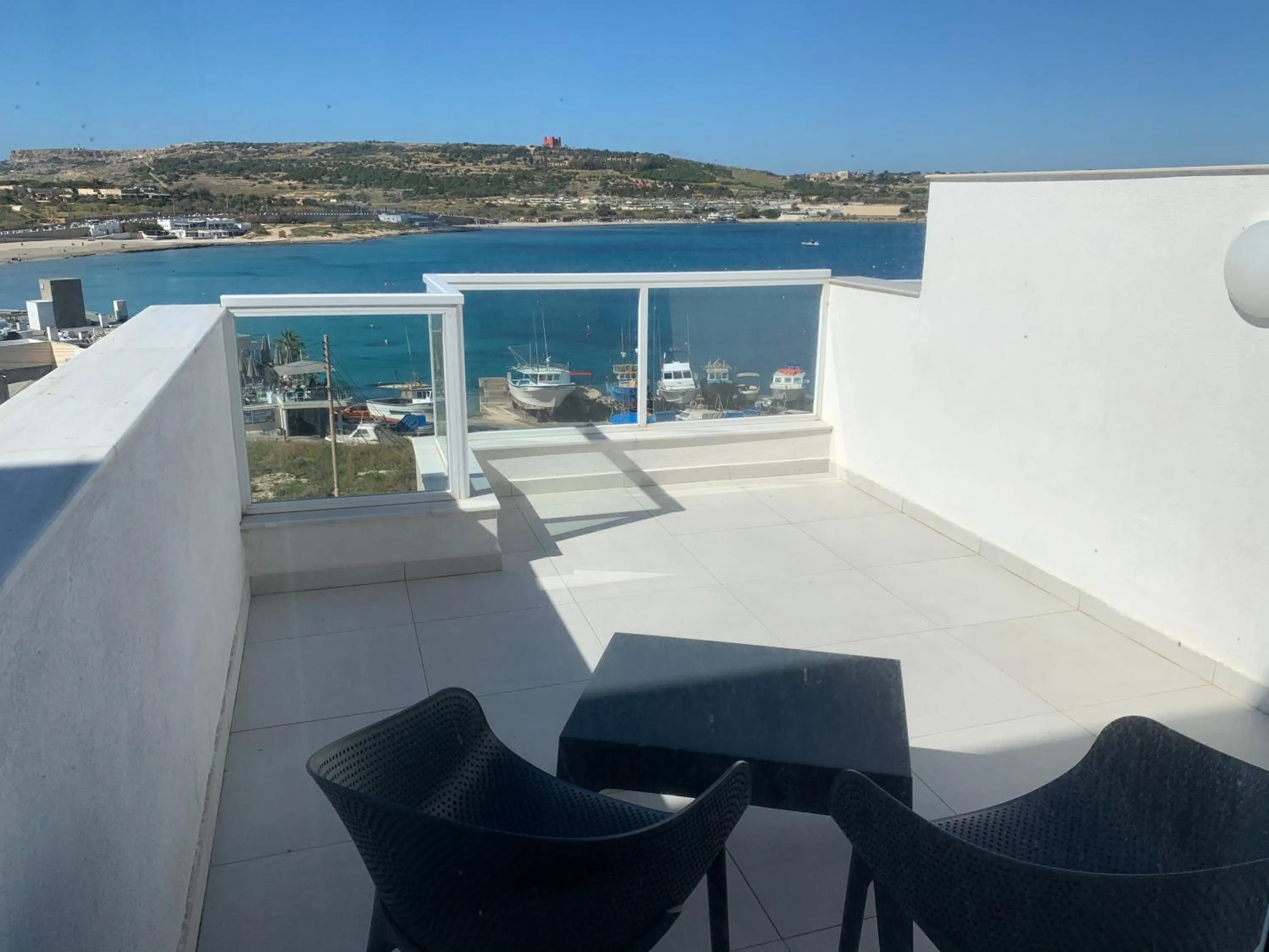 Balcony/Terrace in Sea View Penthouse Mellieha Bay