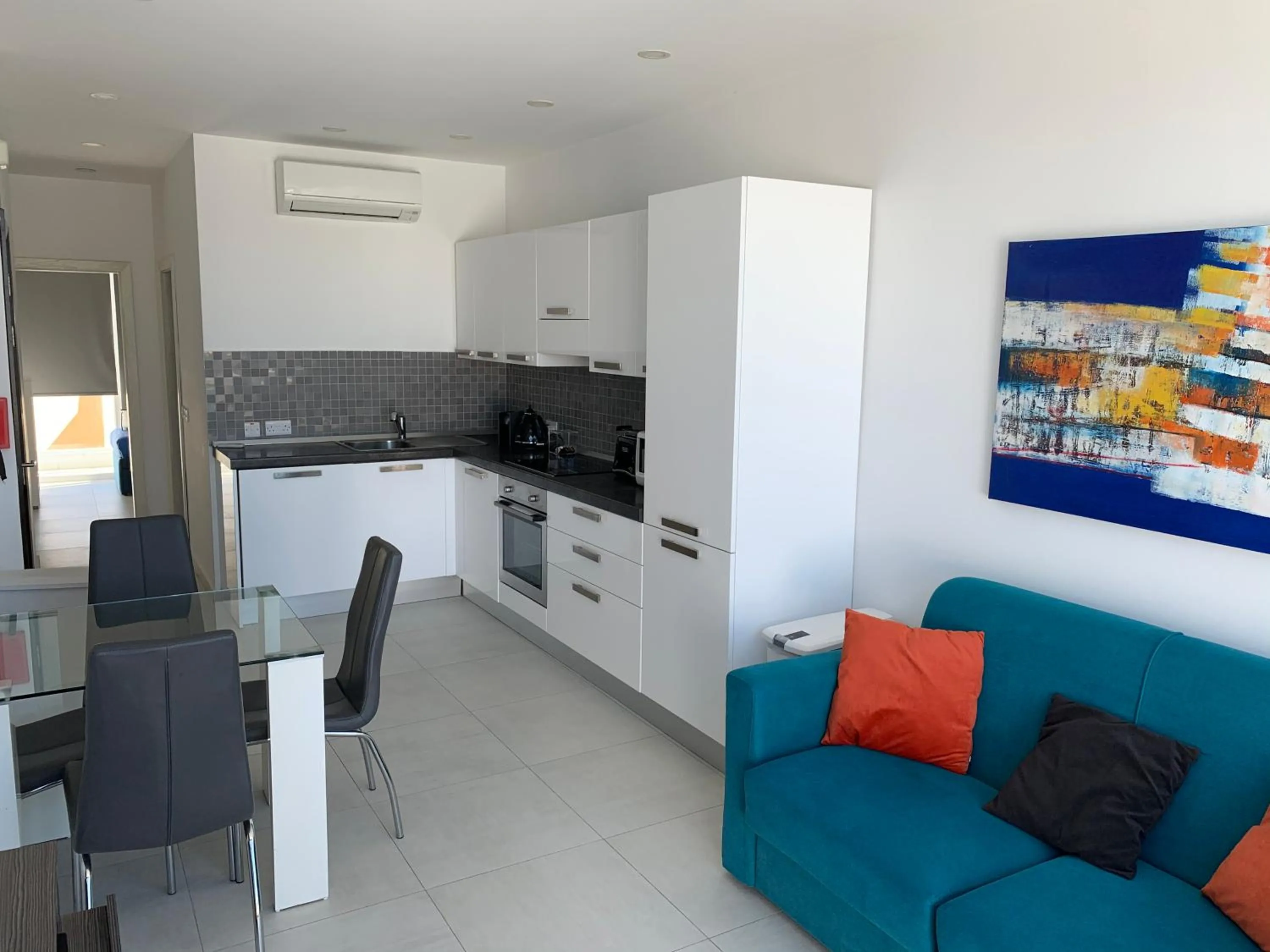 Kitchen or kitchenette in Sea View Penthouse Mellieha Bay