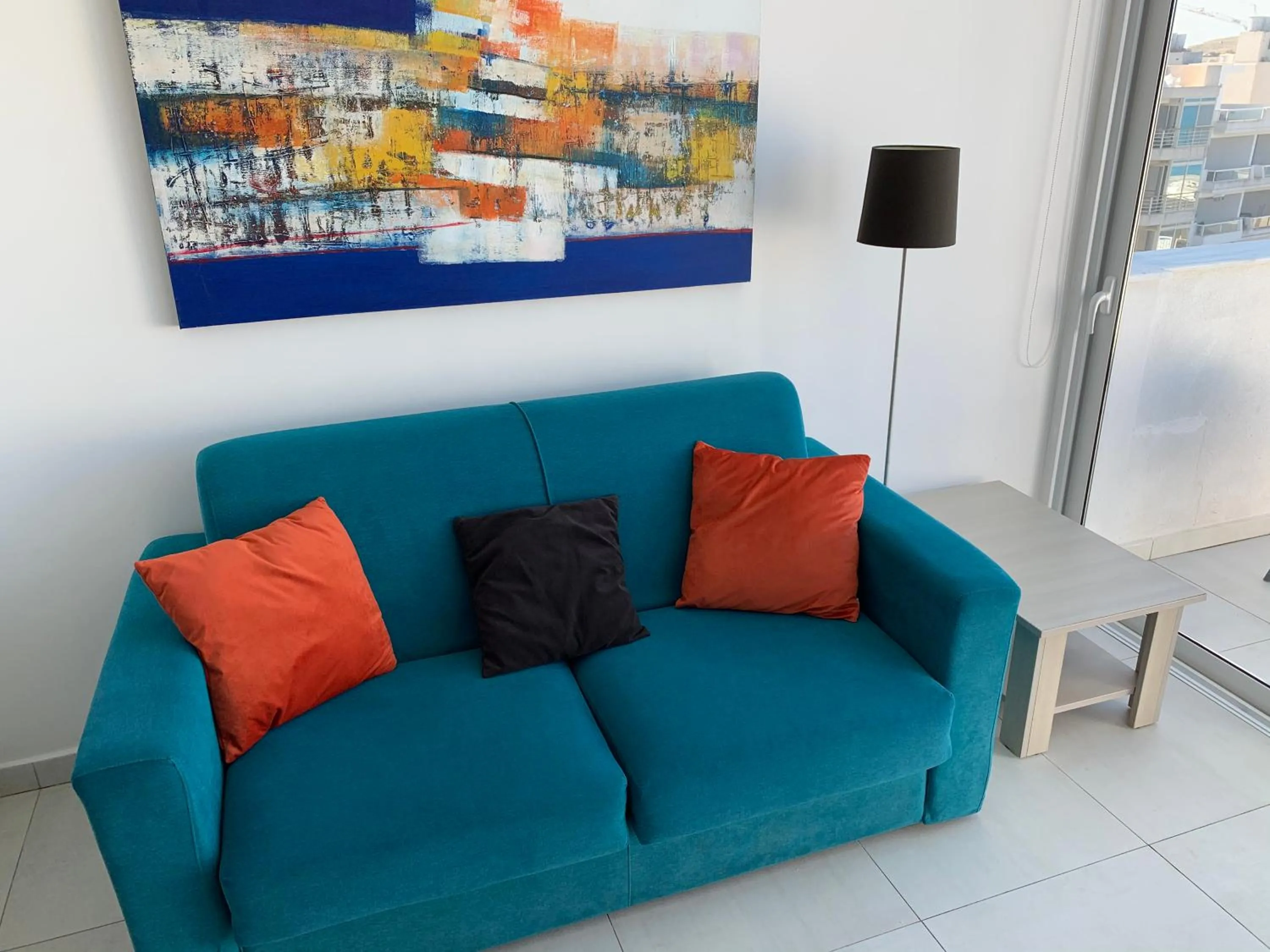 Seating area in Sea View Penthouse Mellieha Bay