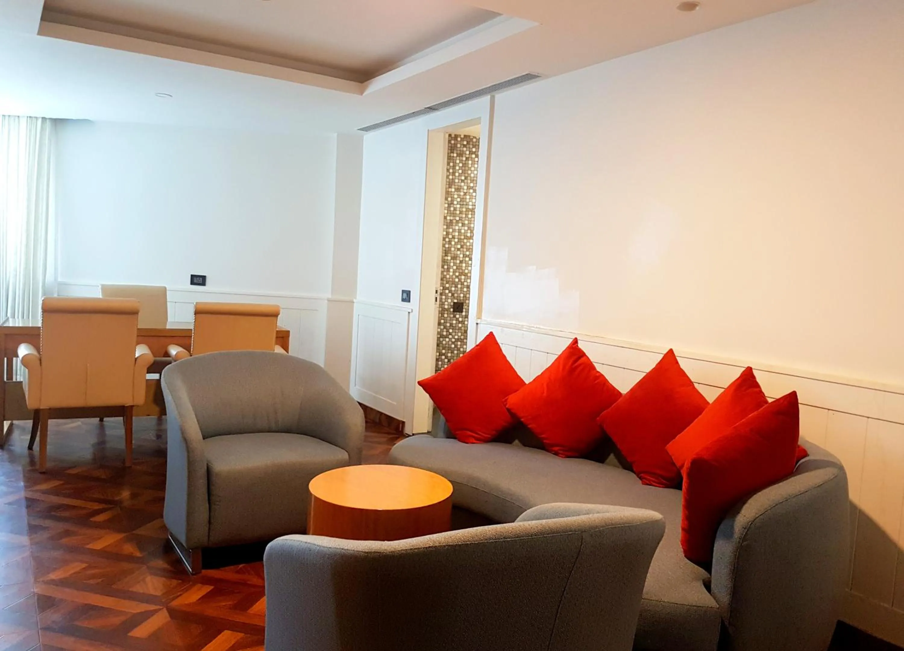 Seating area in Pal Heights Mantra