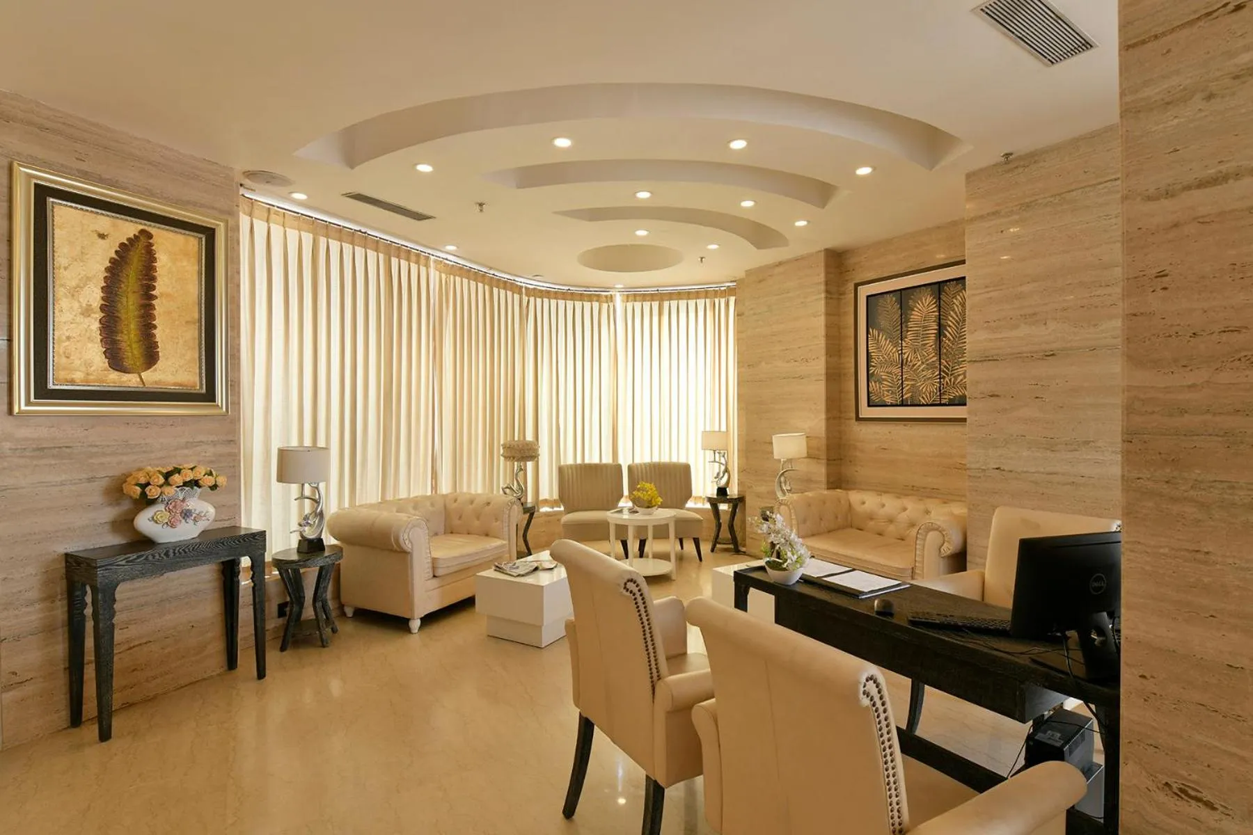 Seating area in Pal Heights Mantra