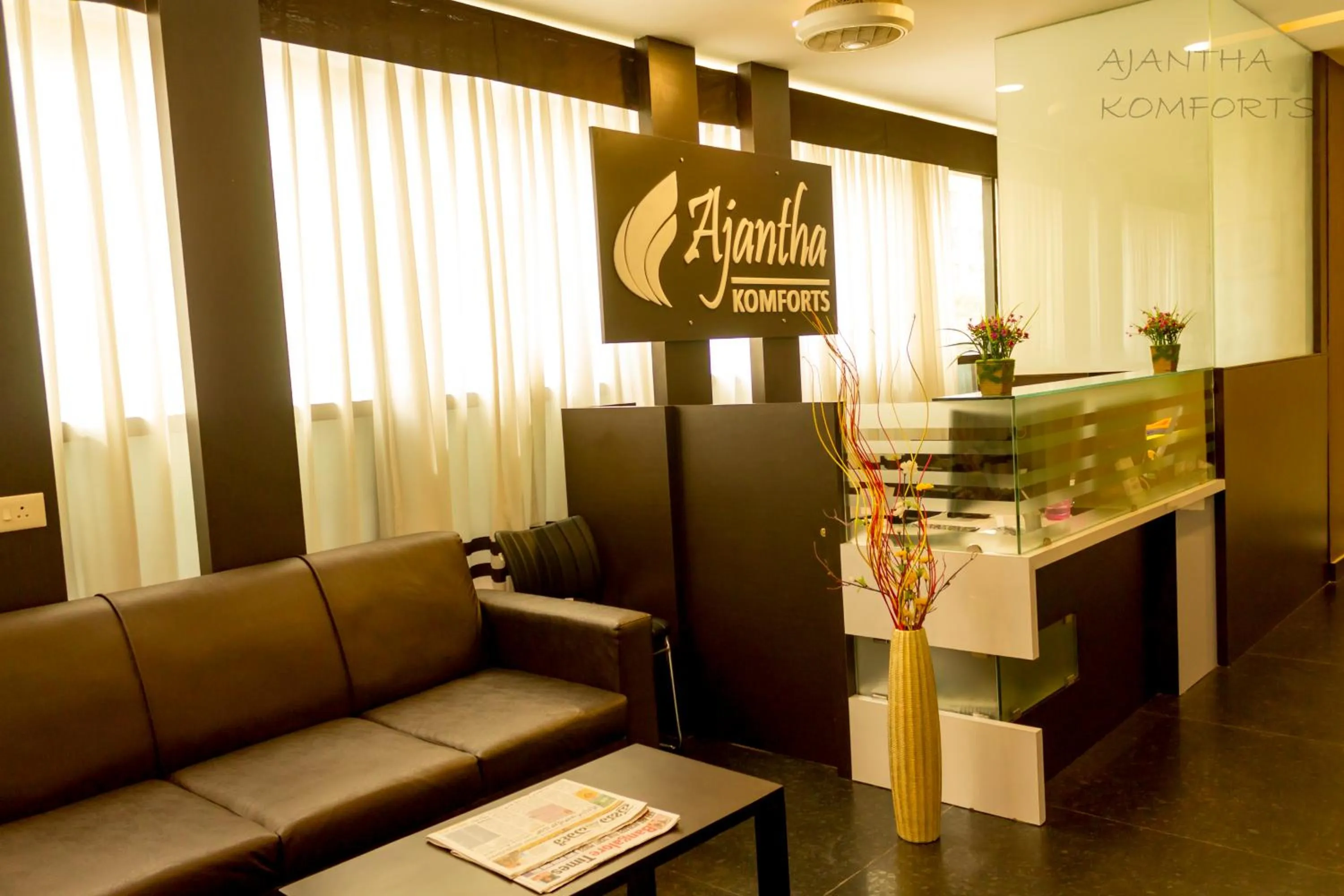Lobby or reception in Ajantha Komforts, Bengaluru