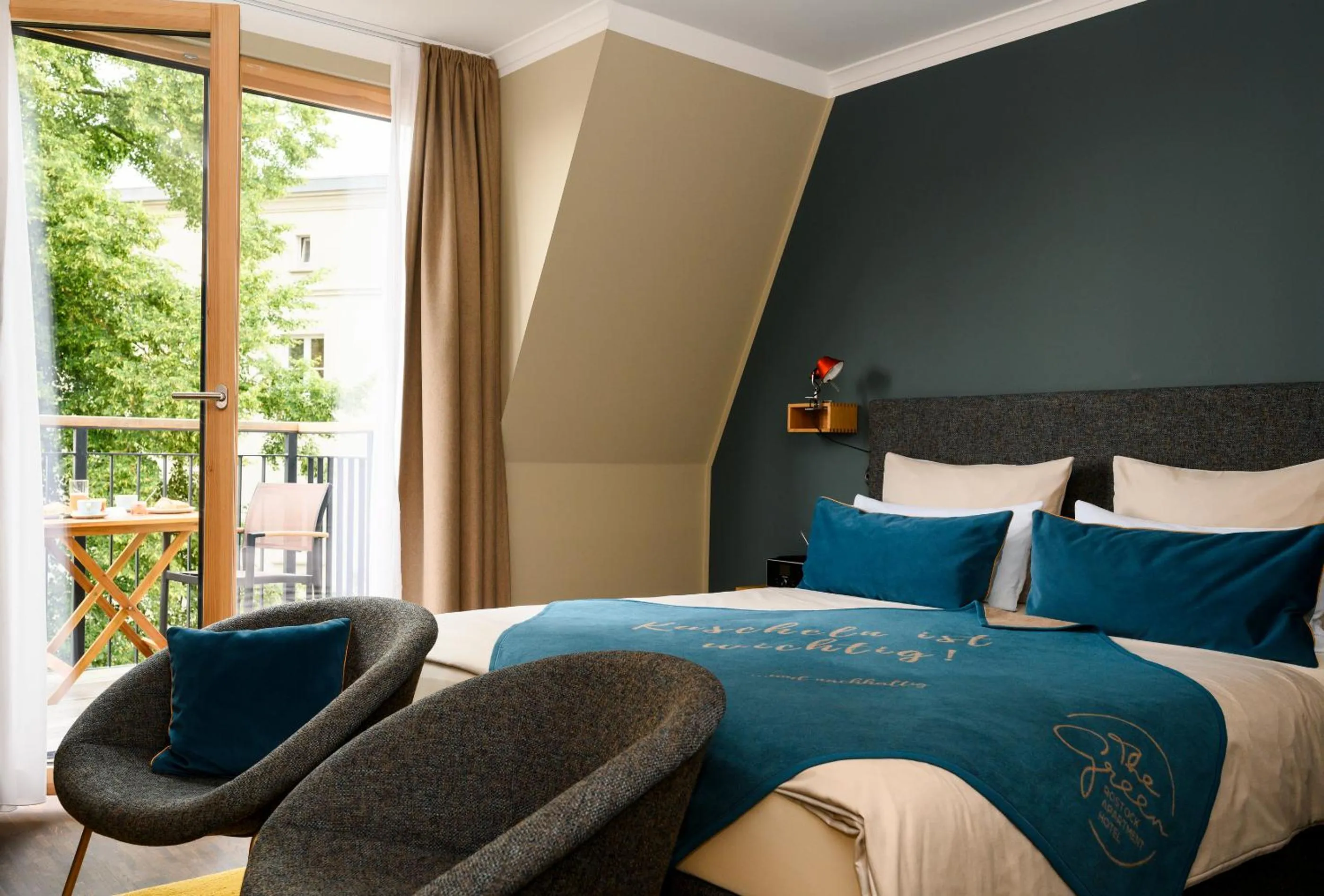 Bed in The Green Rostock Apartment Hotel