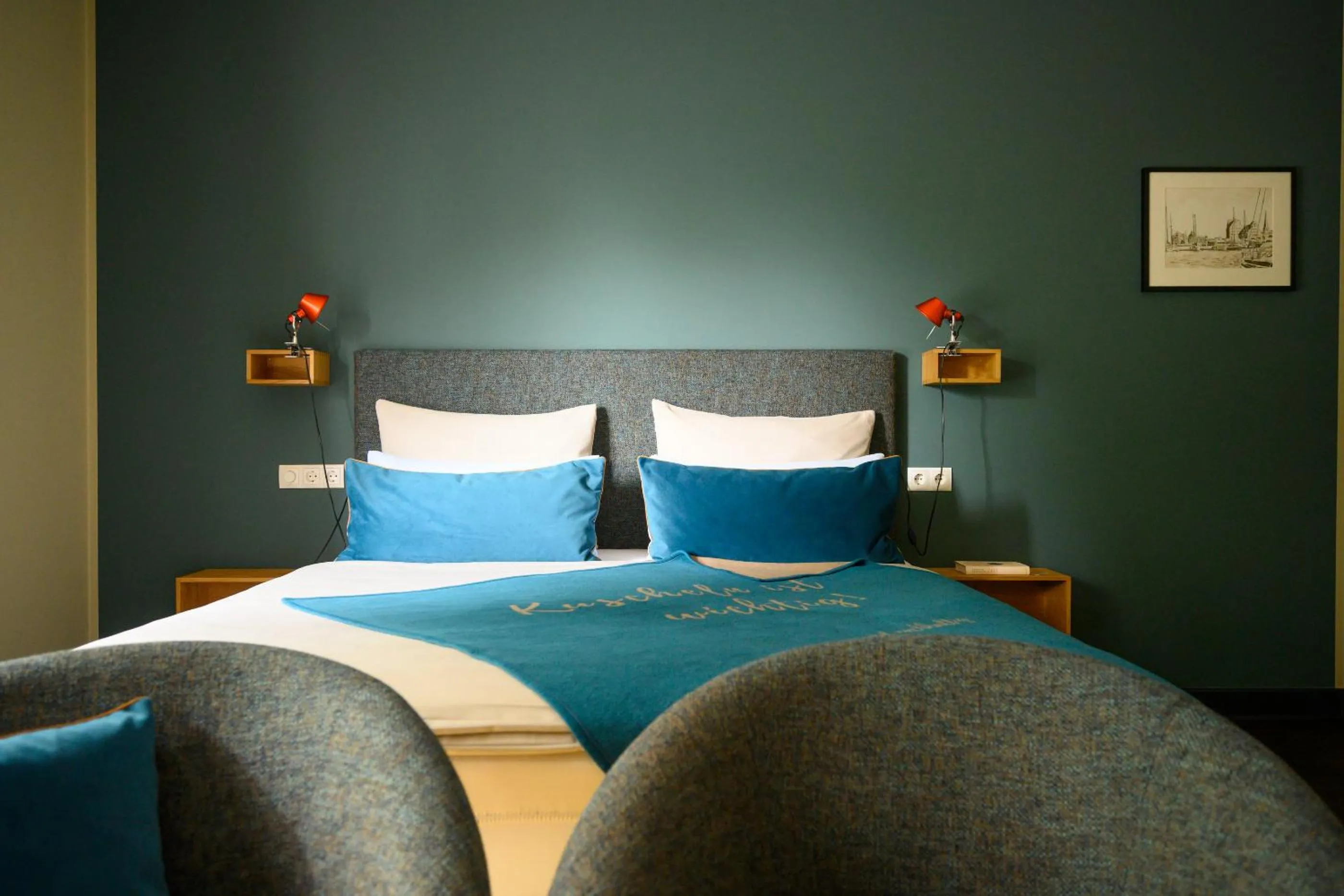 Bed in The Green Rostock Apartment Hotel