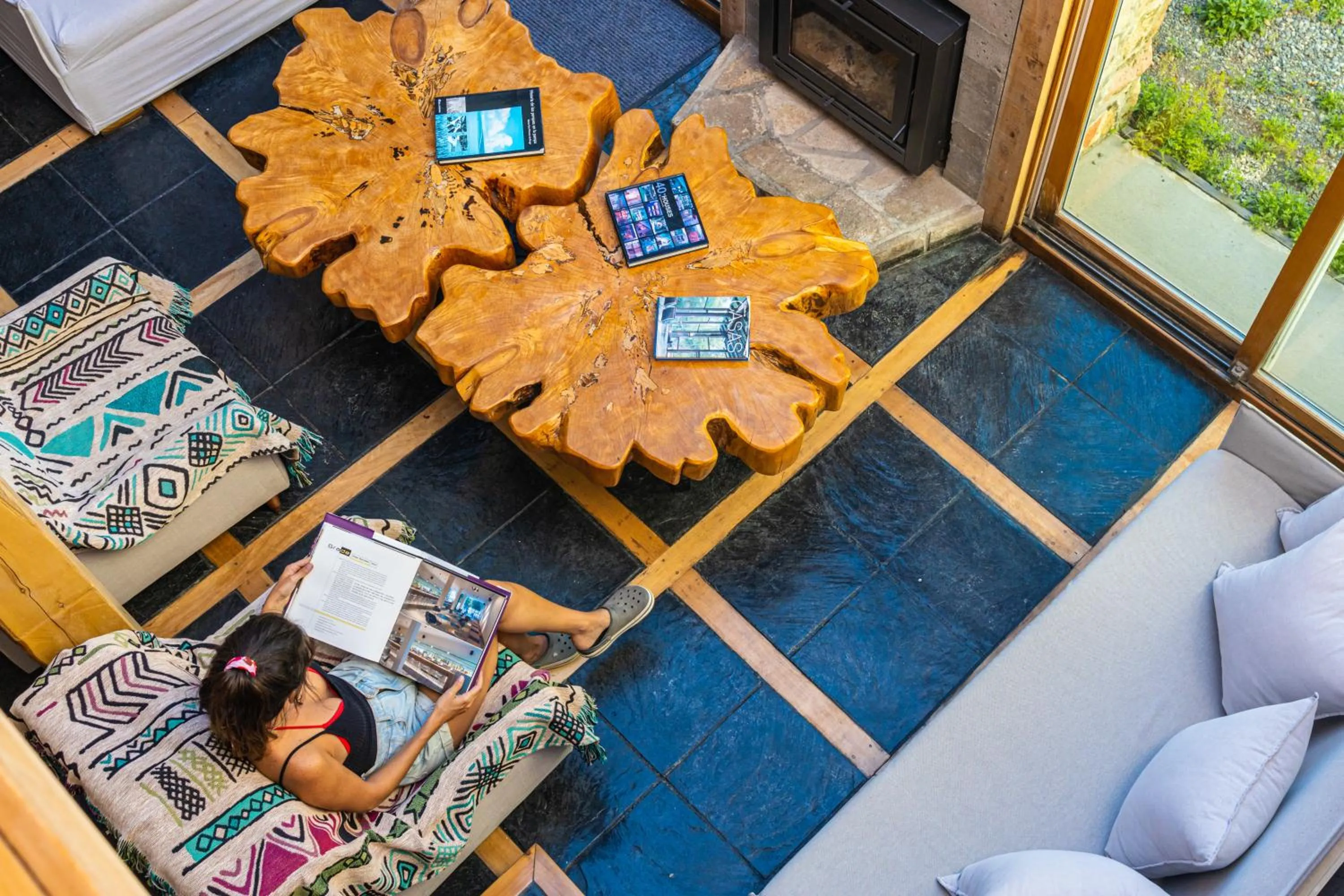 Living room in Hostería Verde Morada