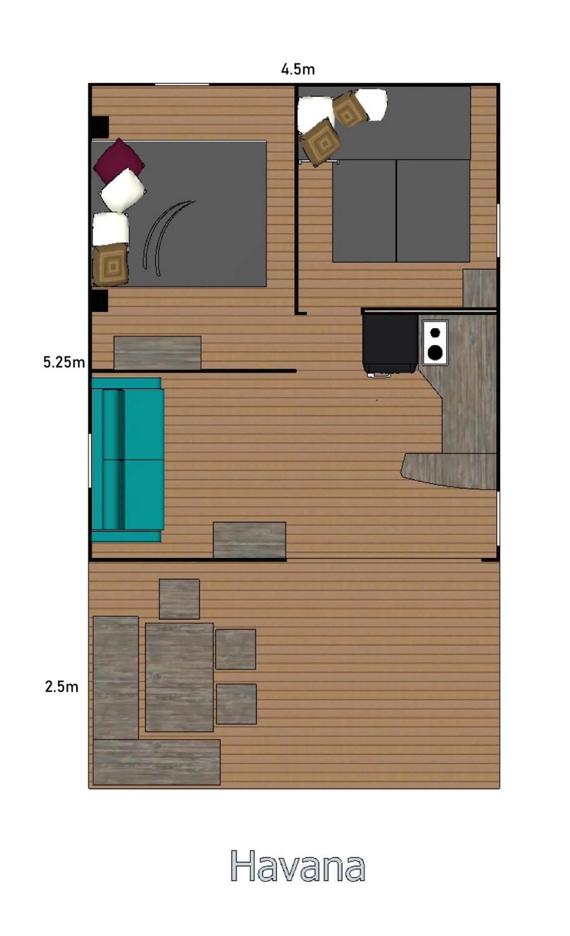 Floor plan in Camping Capfun La Bretèche