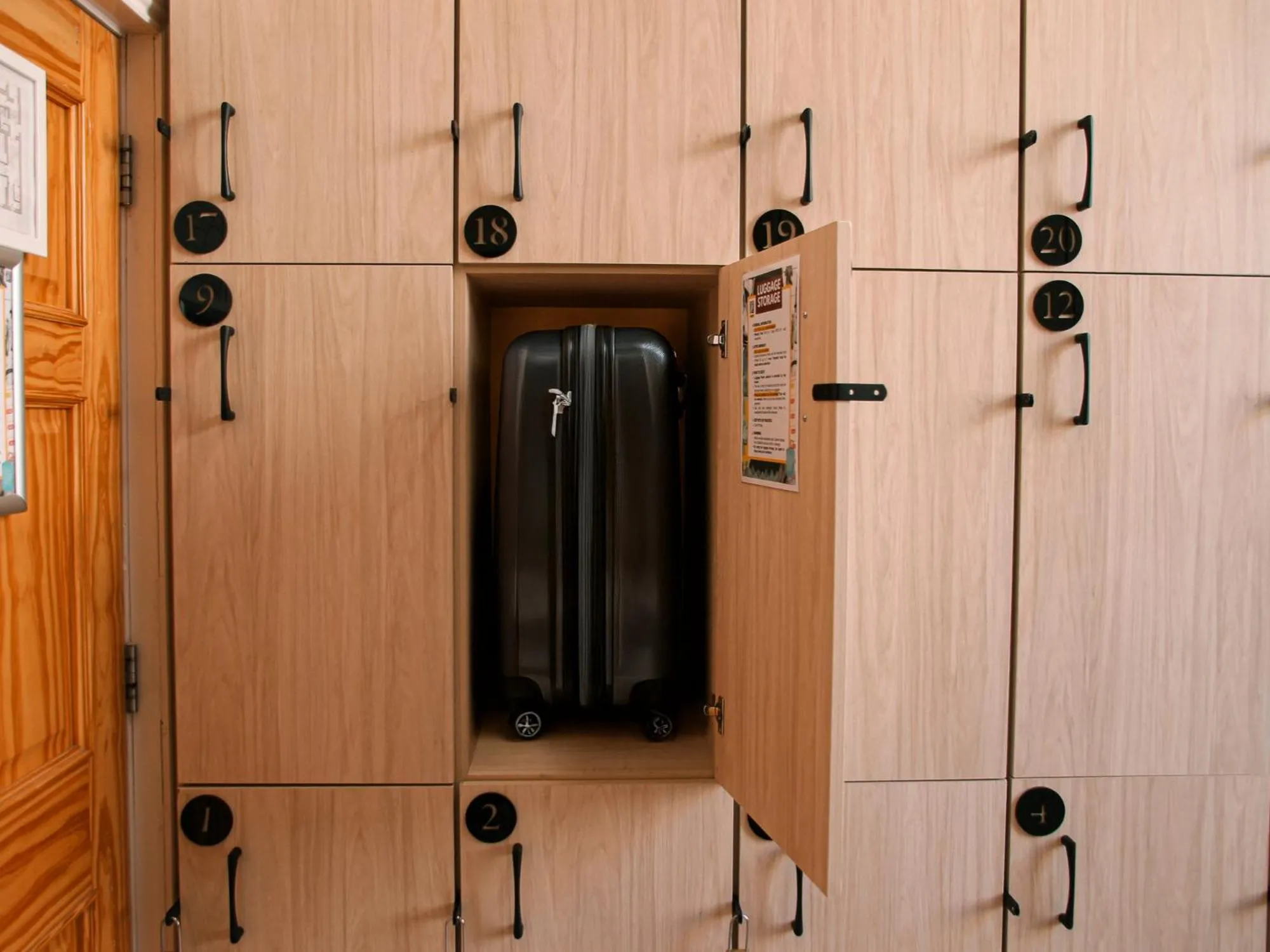 storage in Gardiner House Hostel