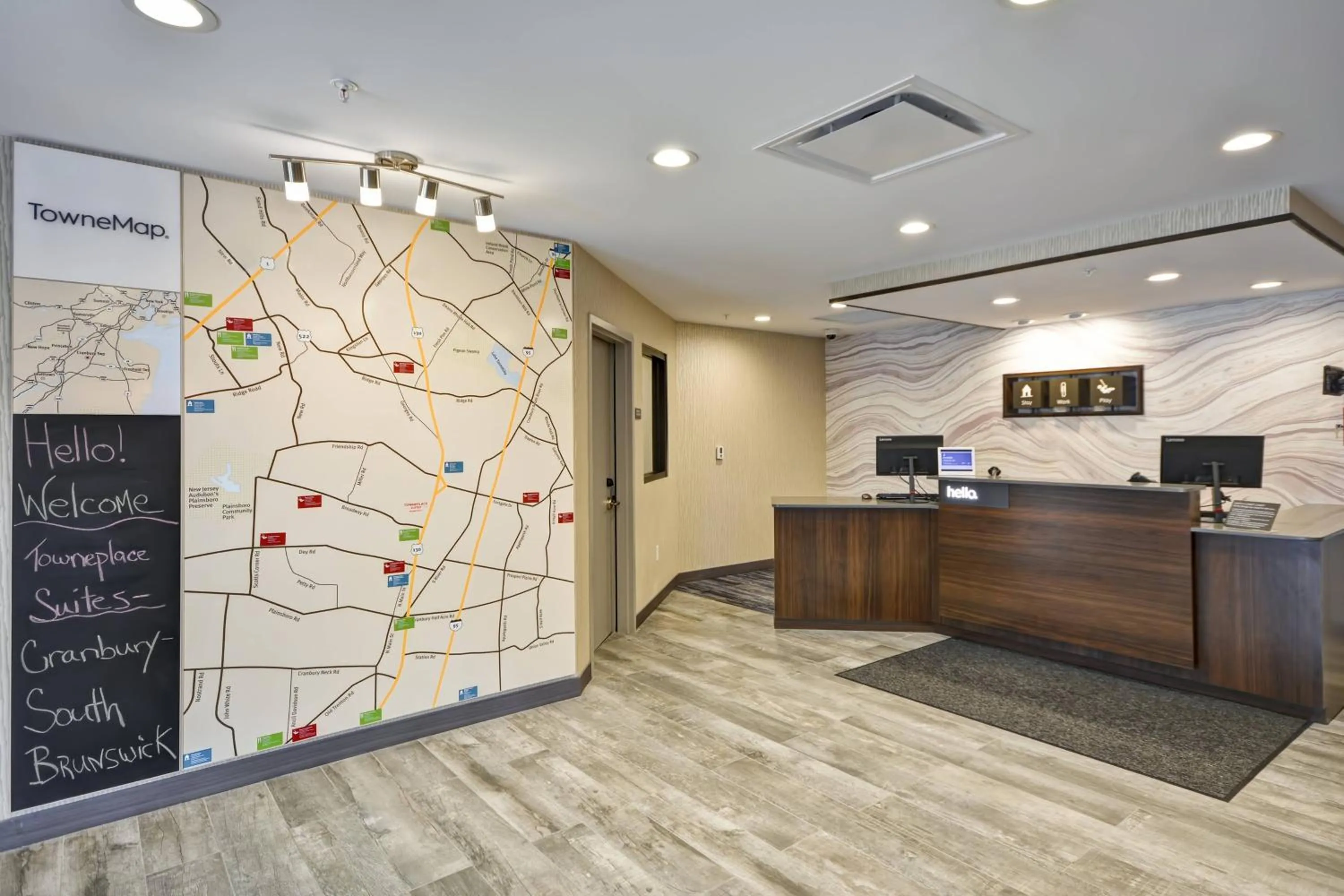 Lobby or reception in TownePlace Suites by Marriott Cranbury South Brunswick