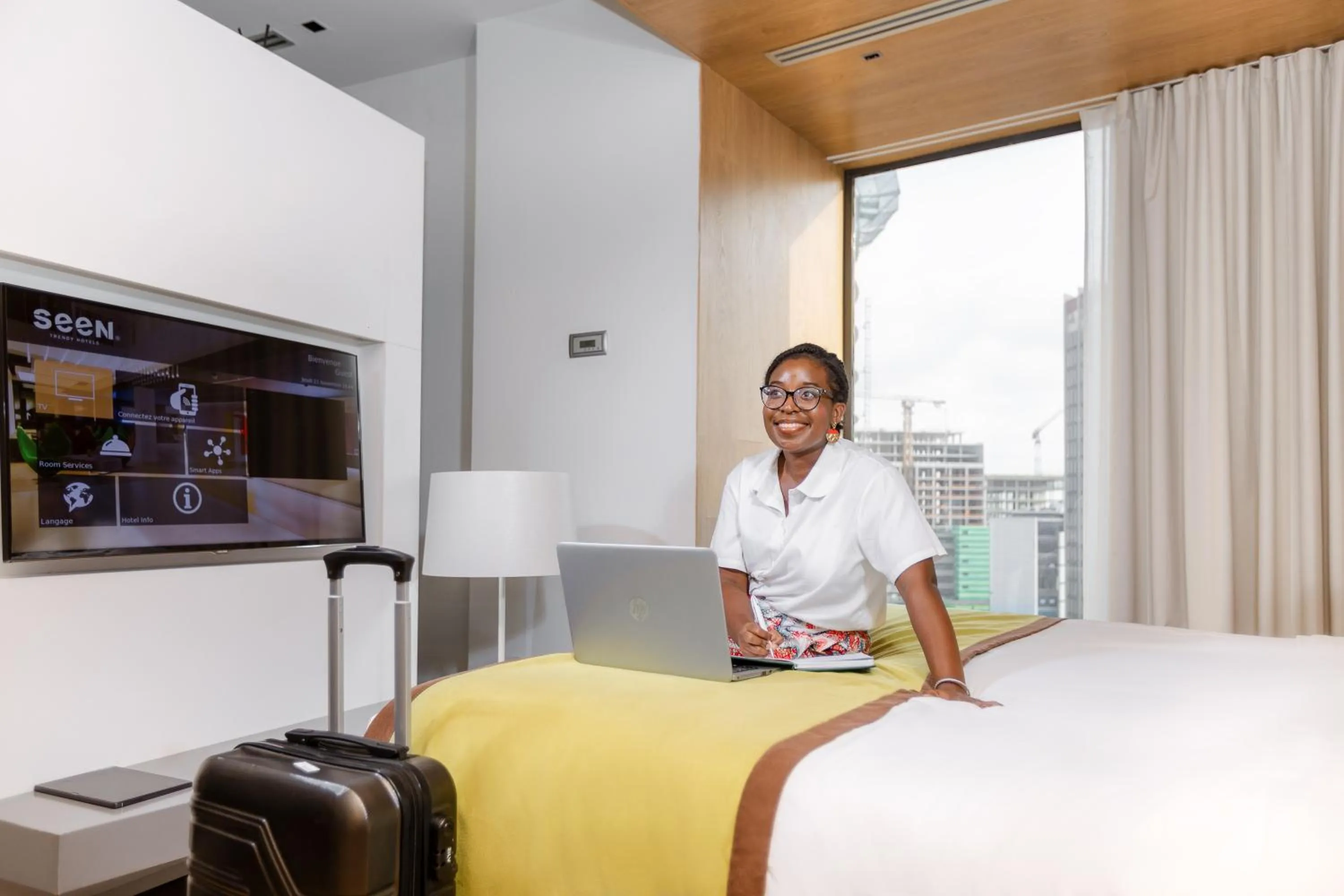 Bed in Seen Hotel Abidjan Plateau