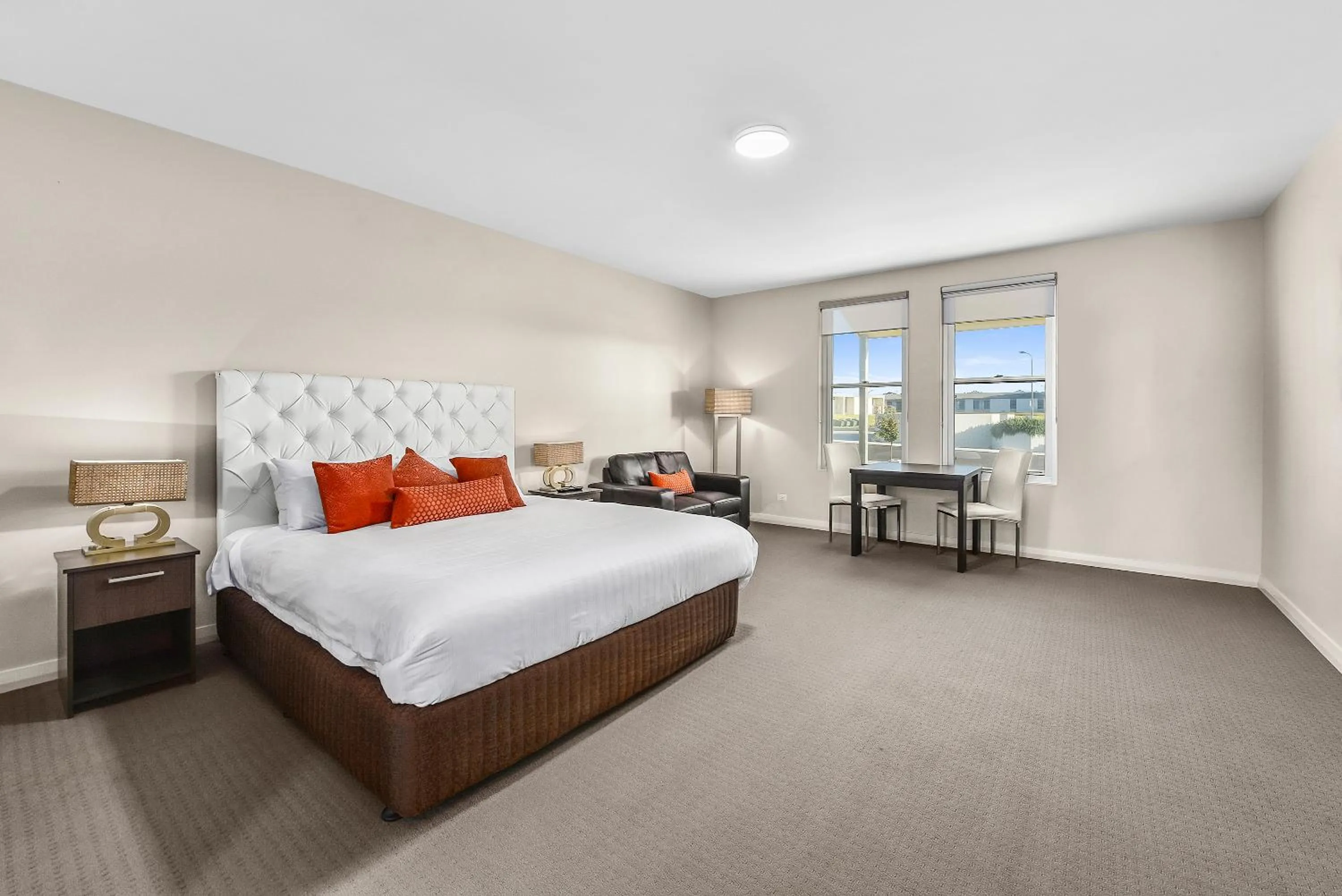 Bed in Robe Marina Accommodation