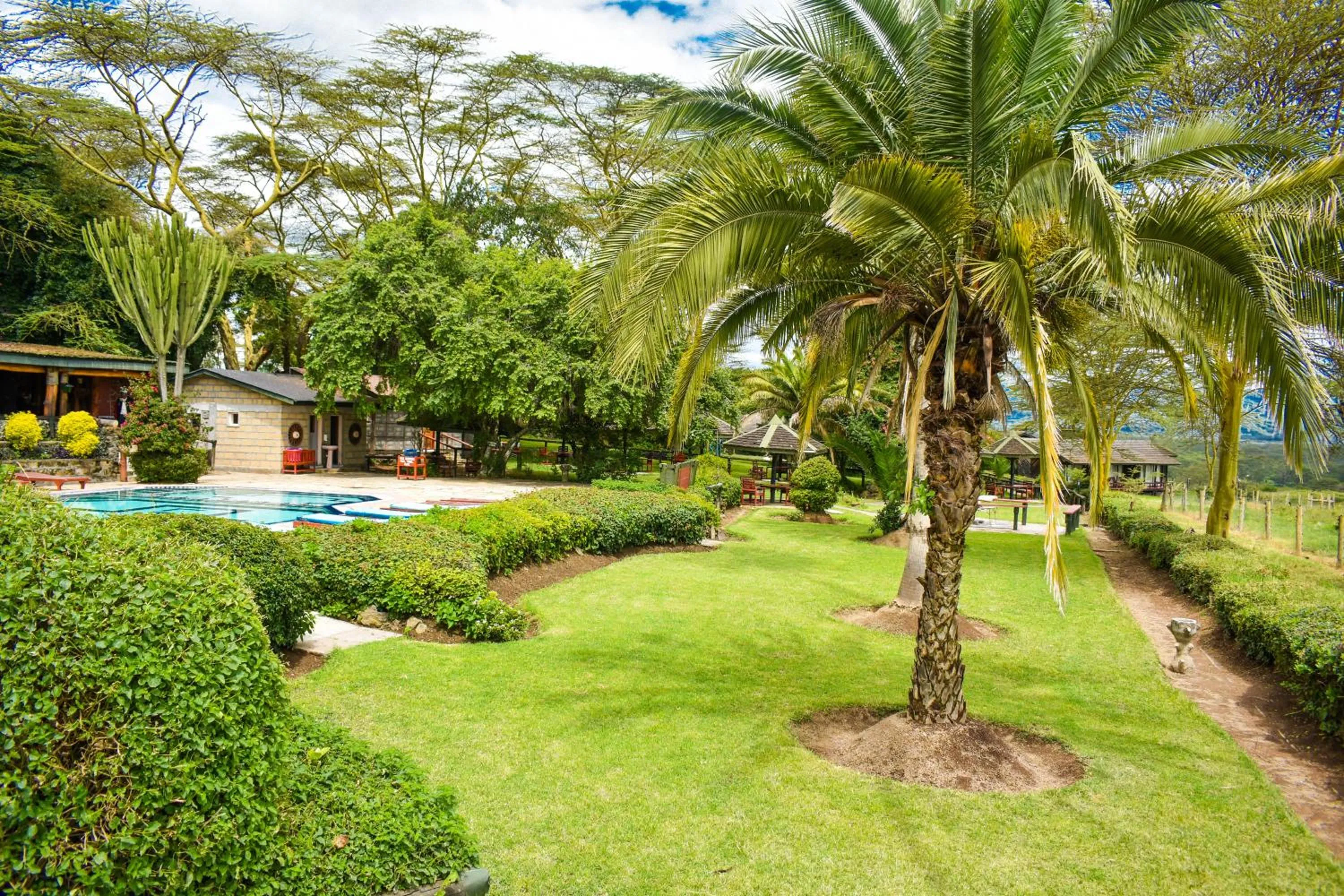Garden view in Lake Nakuru Lodge