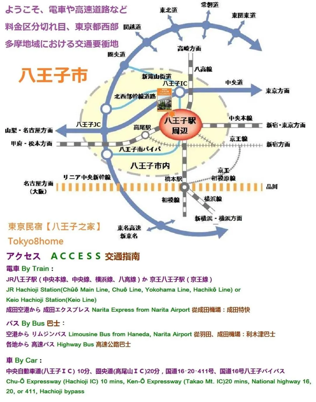 Off site in Tokyo8home Hachioji 東京民宿 八王子之家