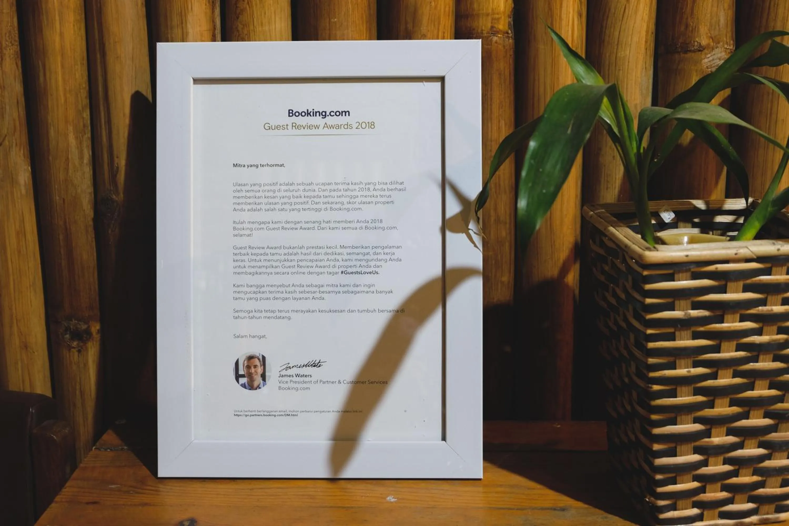 Certificate/Award in Glory Homestay