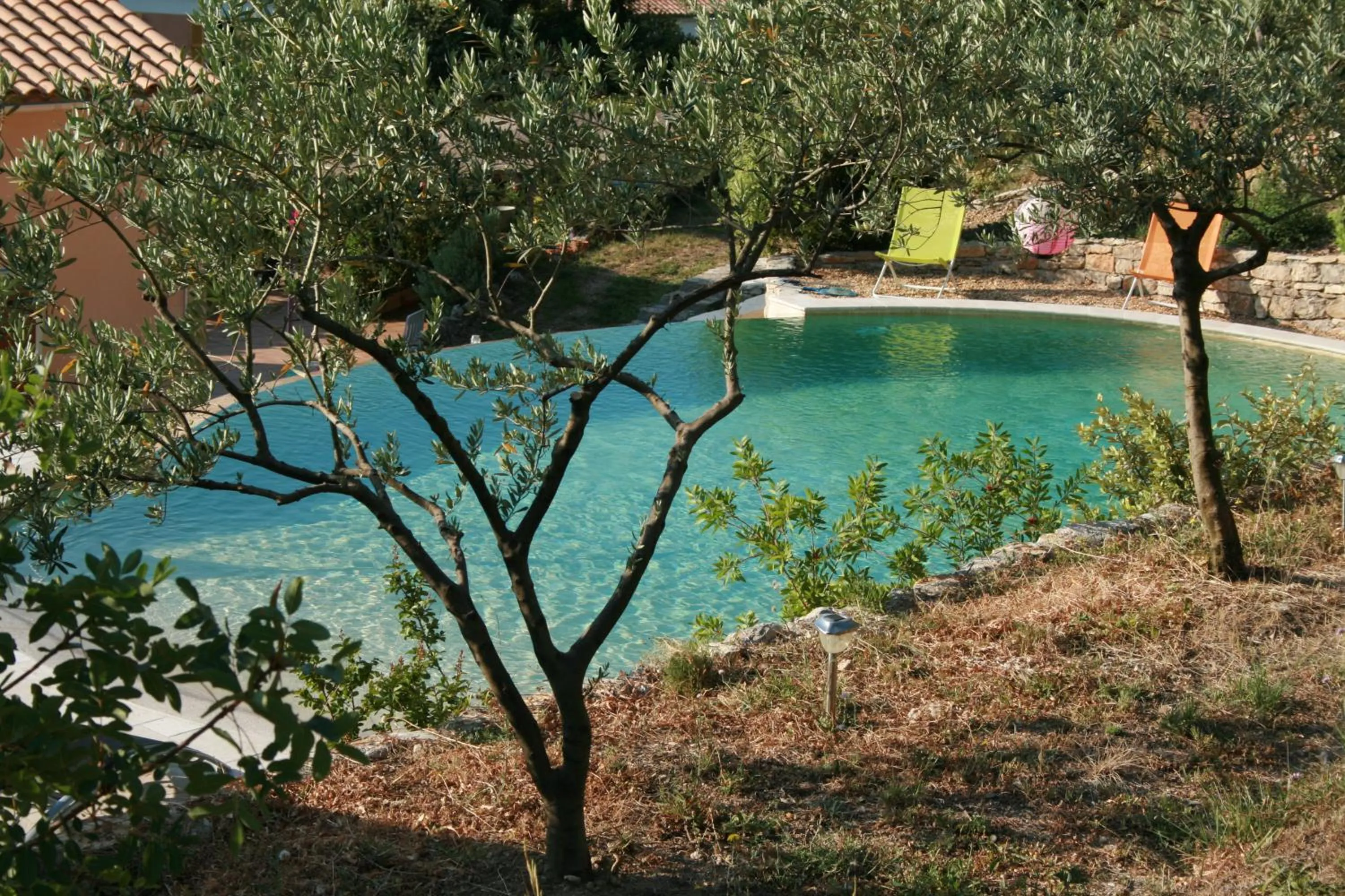 Pool view in La roque