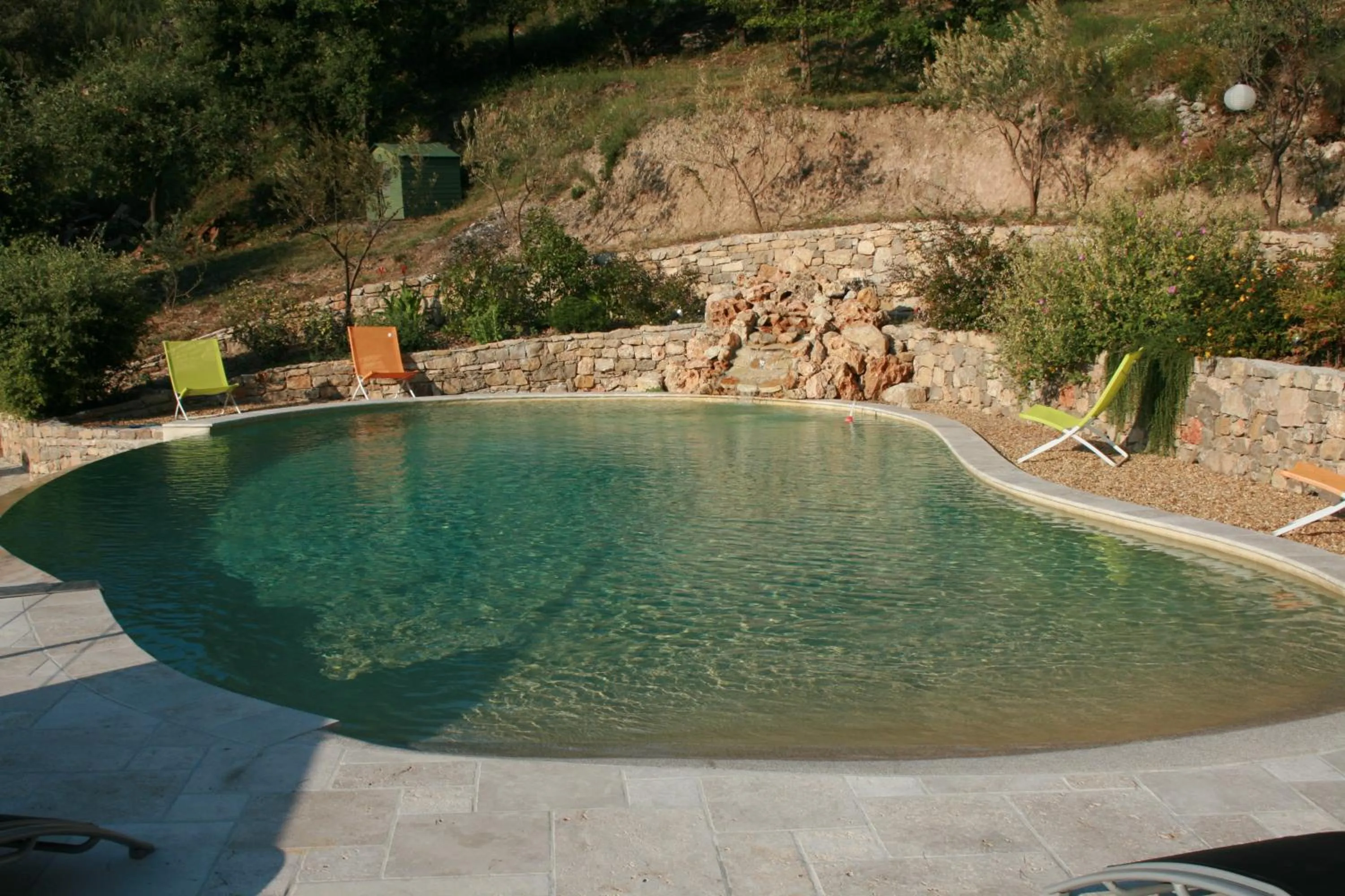 Pool view in La roque