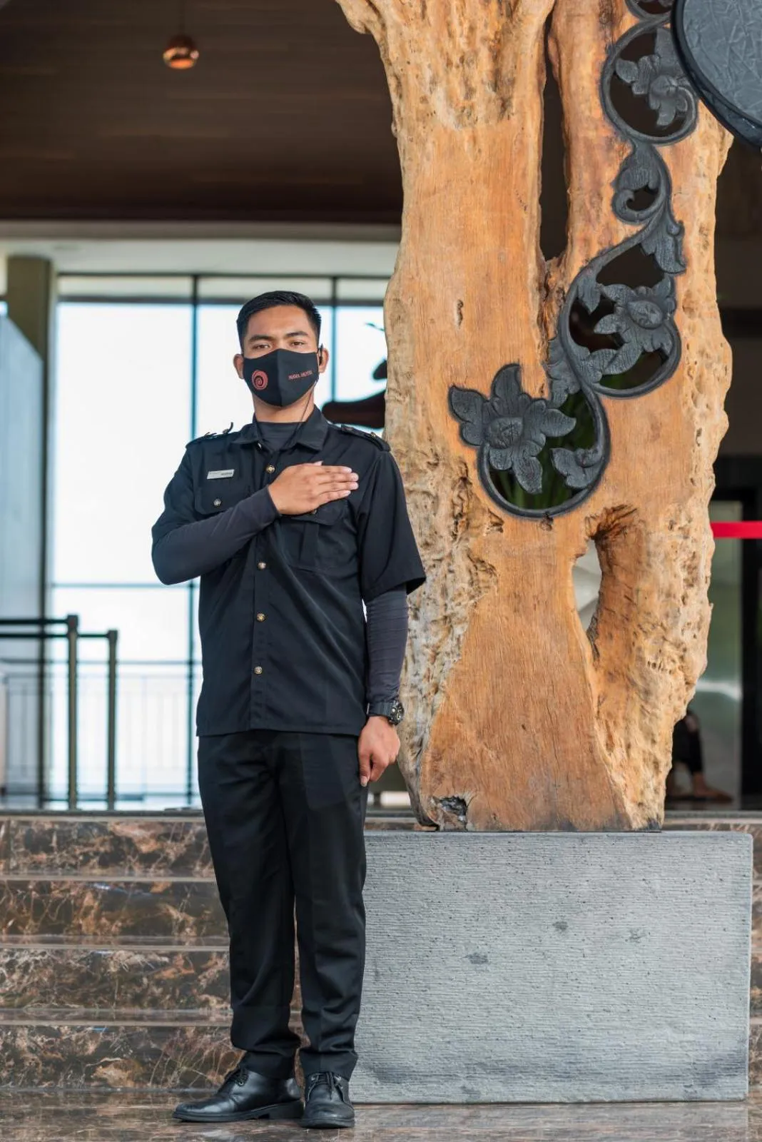 Staff in Nava Hotel Tawangmangu