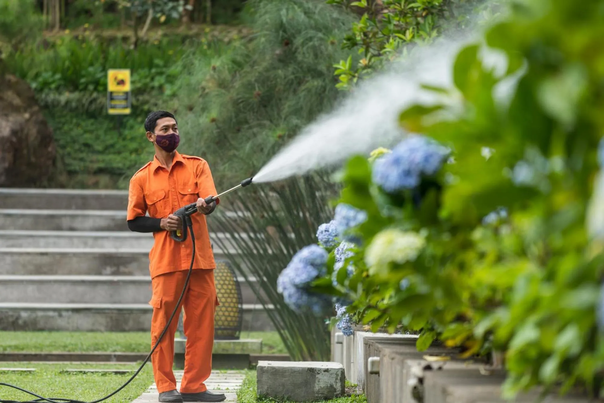 Staff in Nava Hotel Tawangmangu