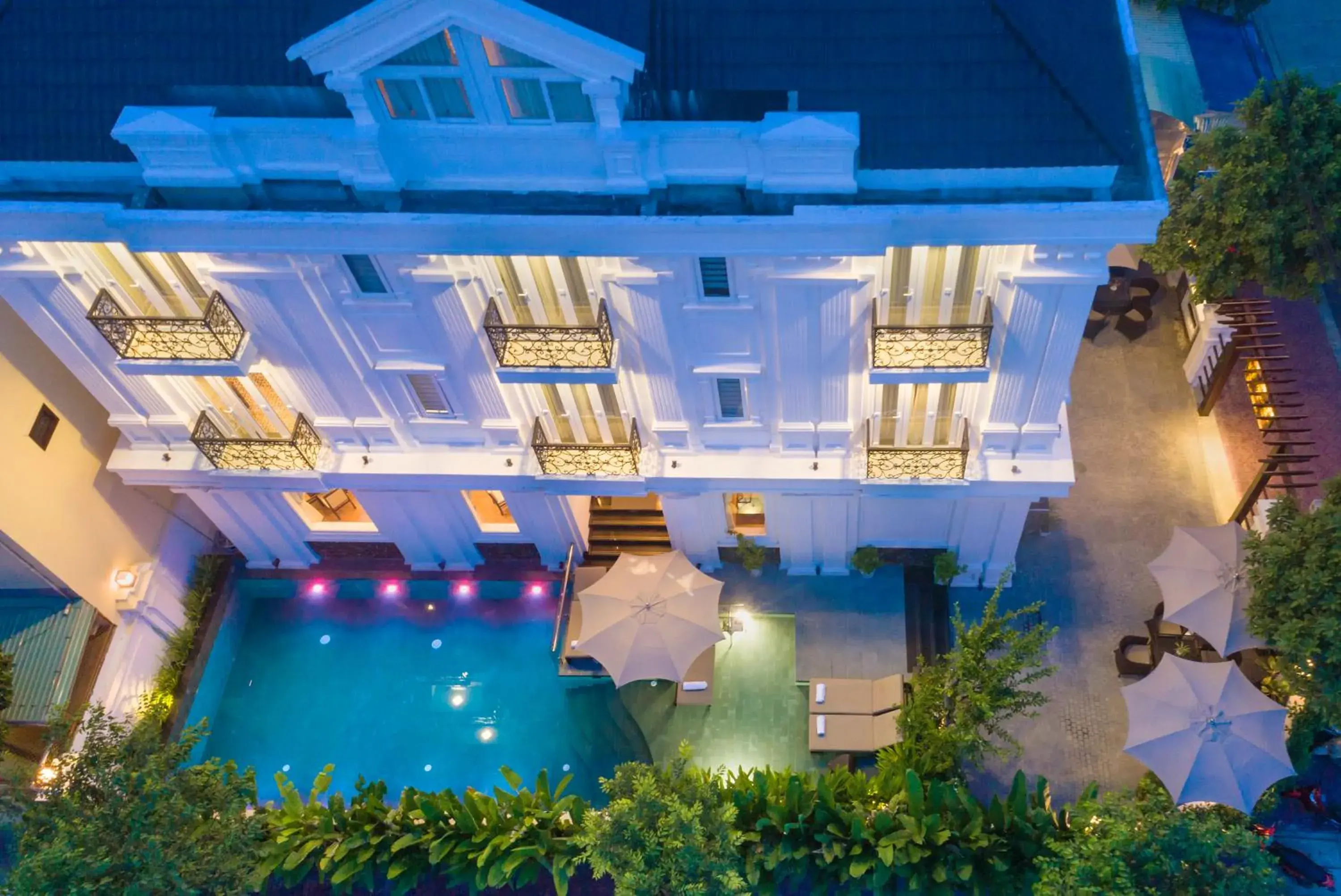 Bird's eye view in Hoi An Canal House Bird's eye view in Hoi An Canal House