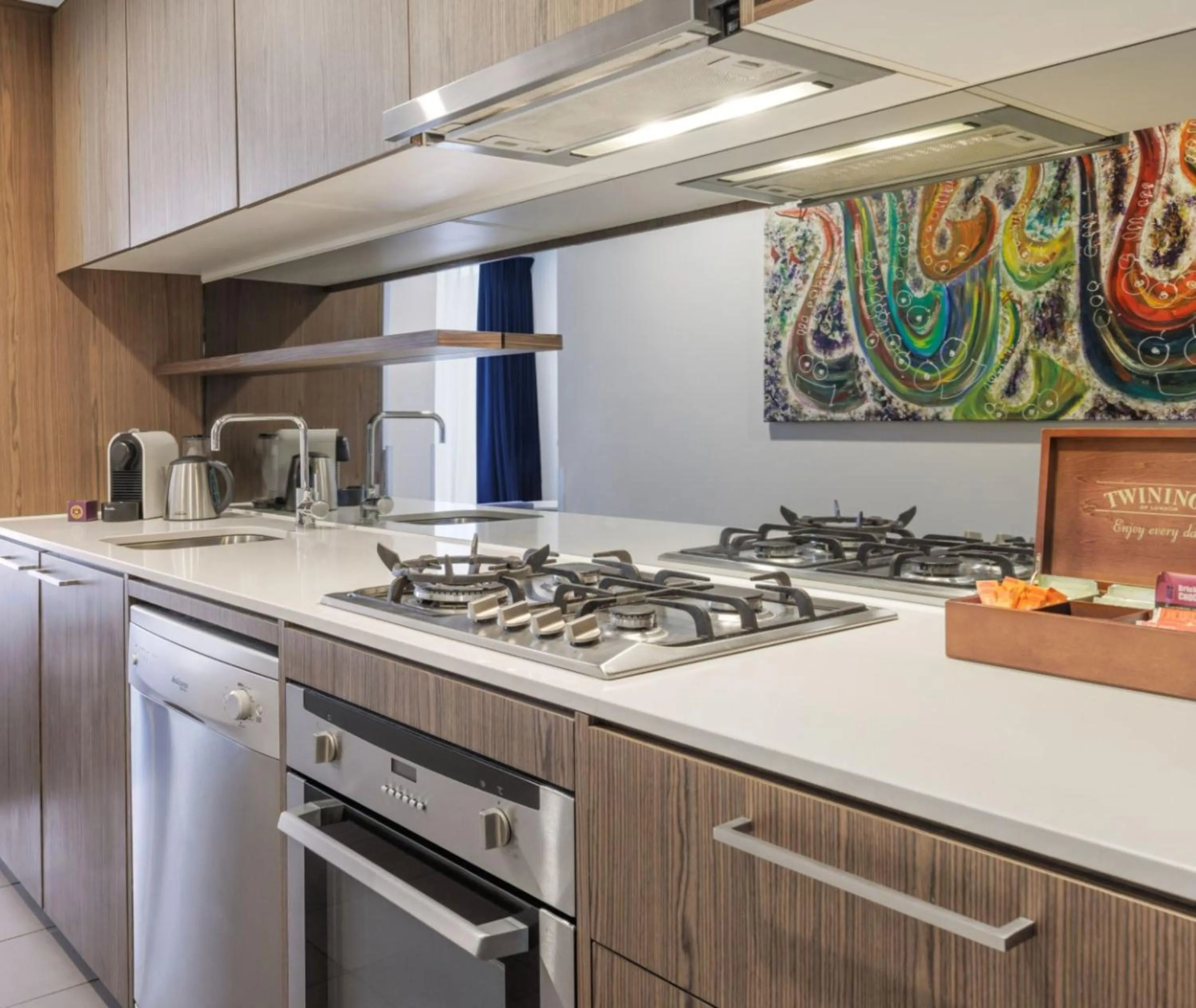 Kitchen or kitchenette in Avani Melbourne Jazz Corner Residences