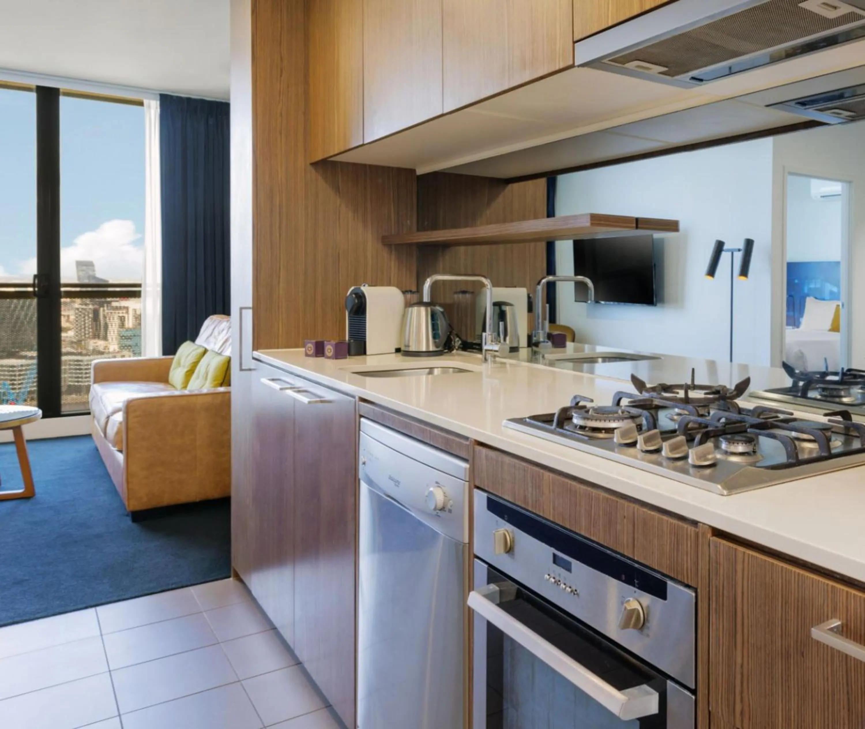 Kitchen or kitchenette in Avani Melbourne Jazz Corner Residences