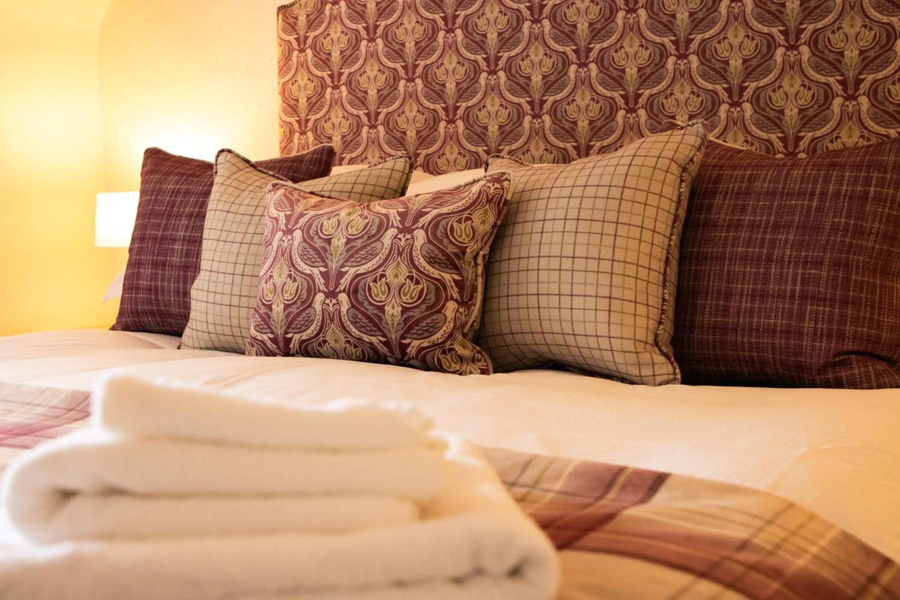 Bed in The Peacock at Barlow