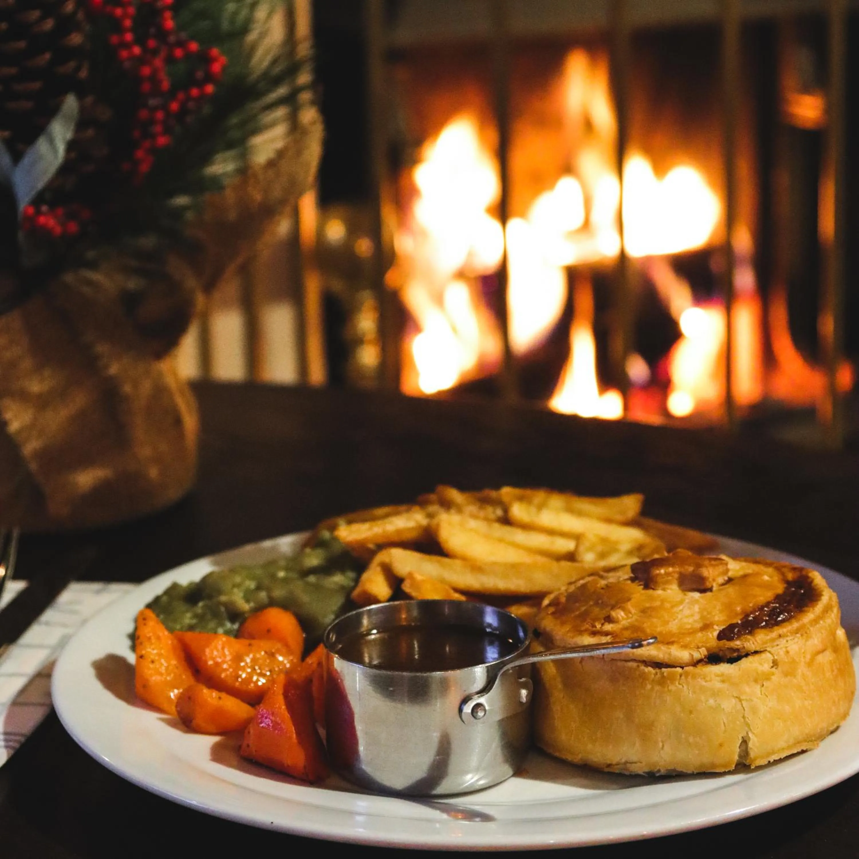 Food and drinks in The Peacock at Barlow