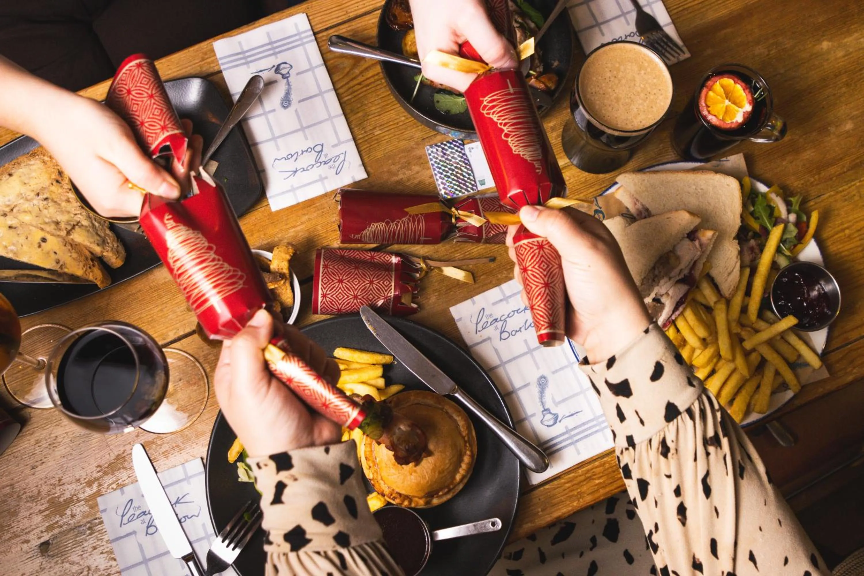 Food and drinks in The Peacock at Barlow