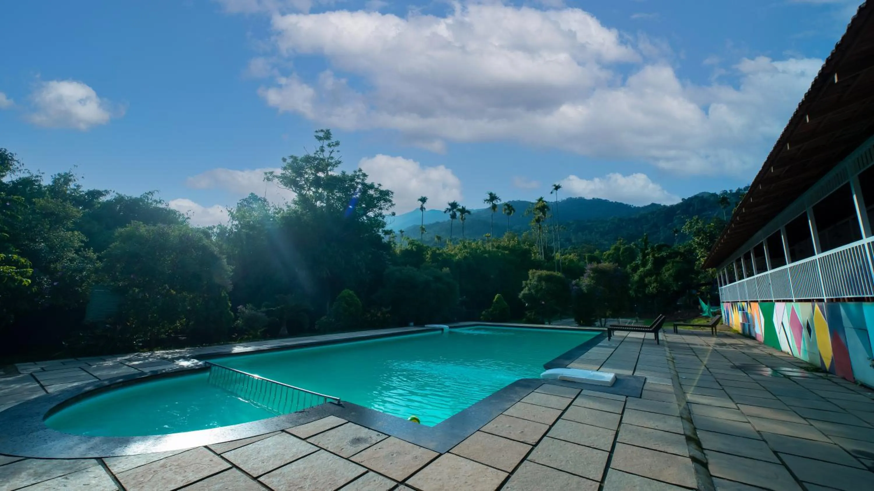 Swimming pool in Vythiri Holiday Resort, Wayanad