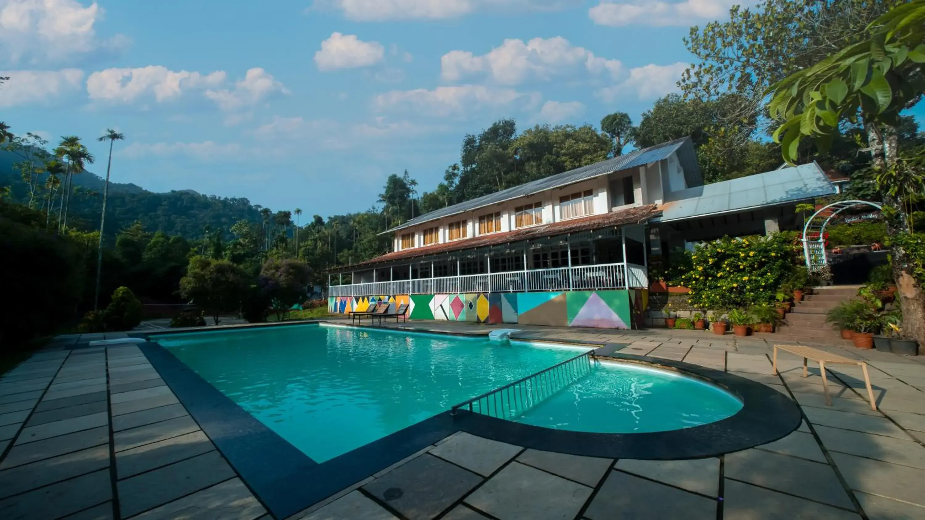 Swimming pool in Vythiri Holiday Resort, Wayanad Swimming pool in Vythiri Holiday Resort, Wayanad