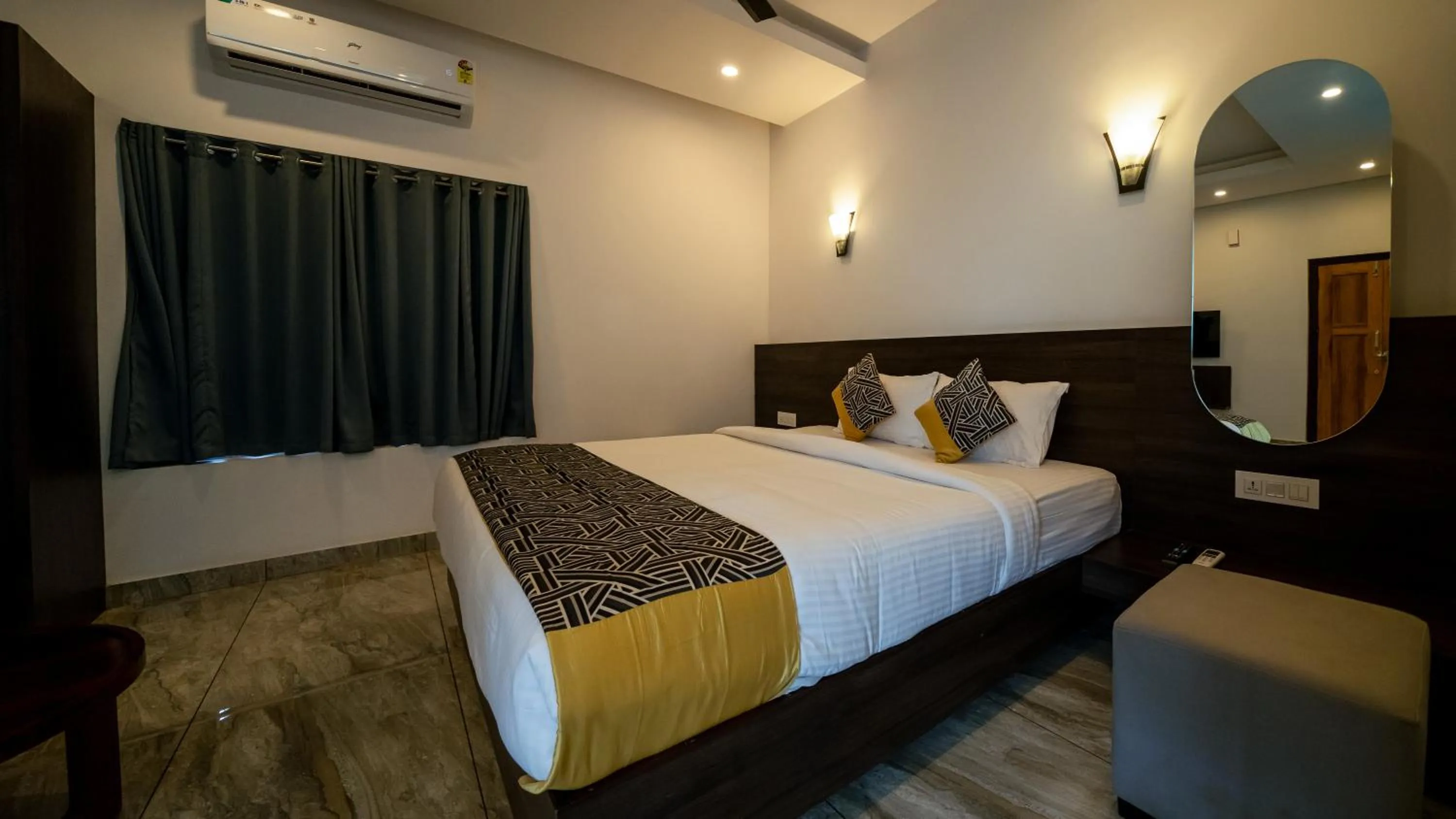 Bed in Vythiri Holiday Resort, Wayanad