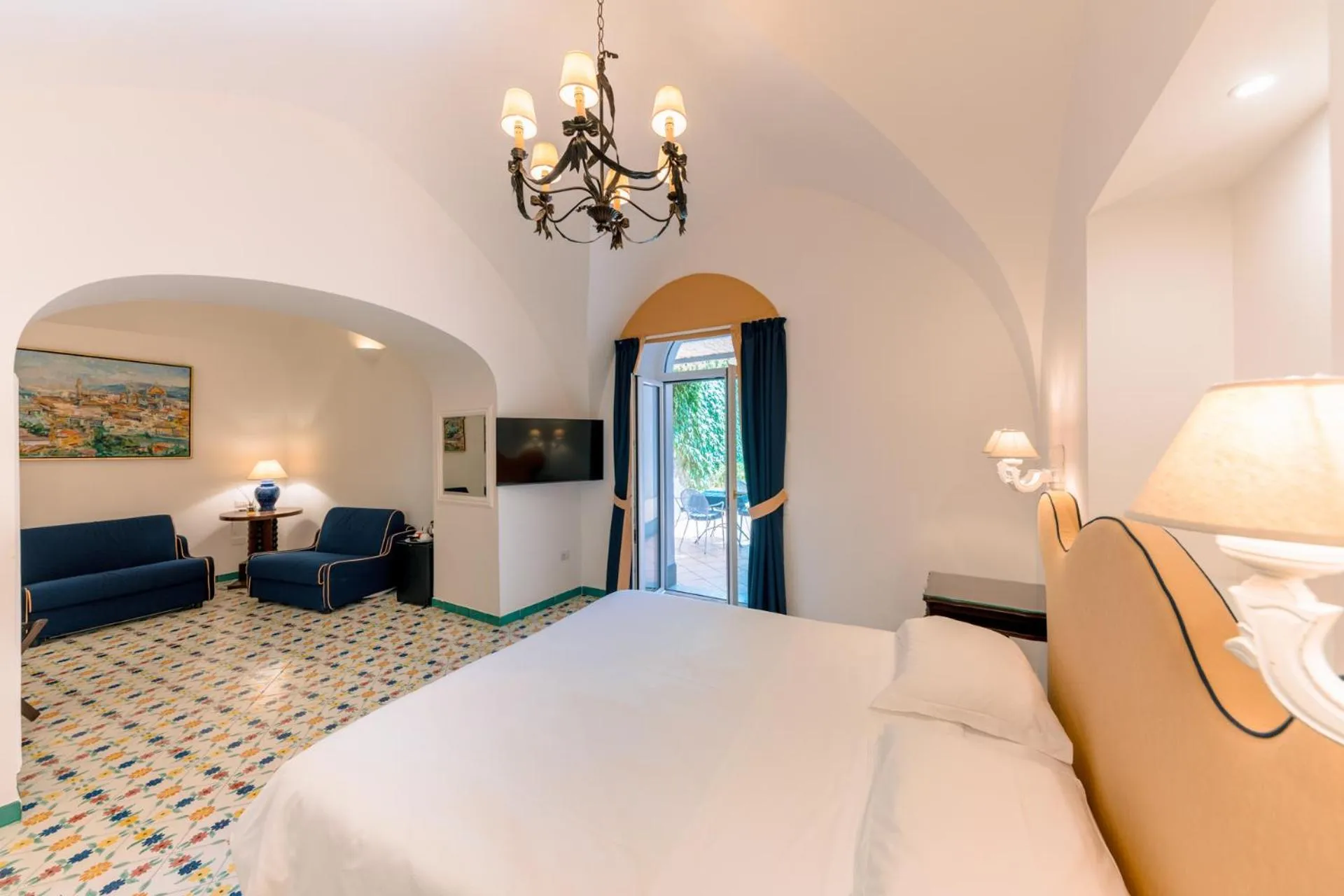 Living room, Bed in Hotel Giordano