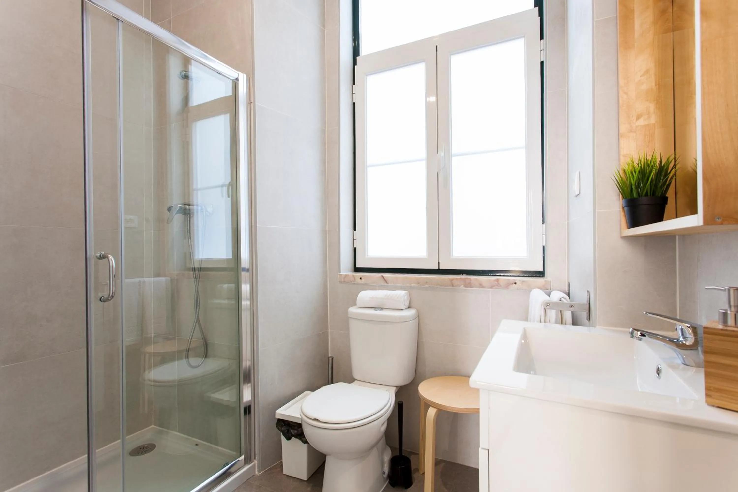 Bathroom in Central Downtown by Central Hill Apartments