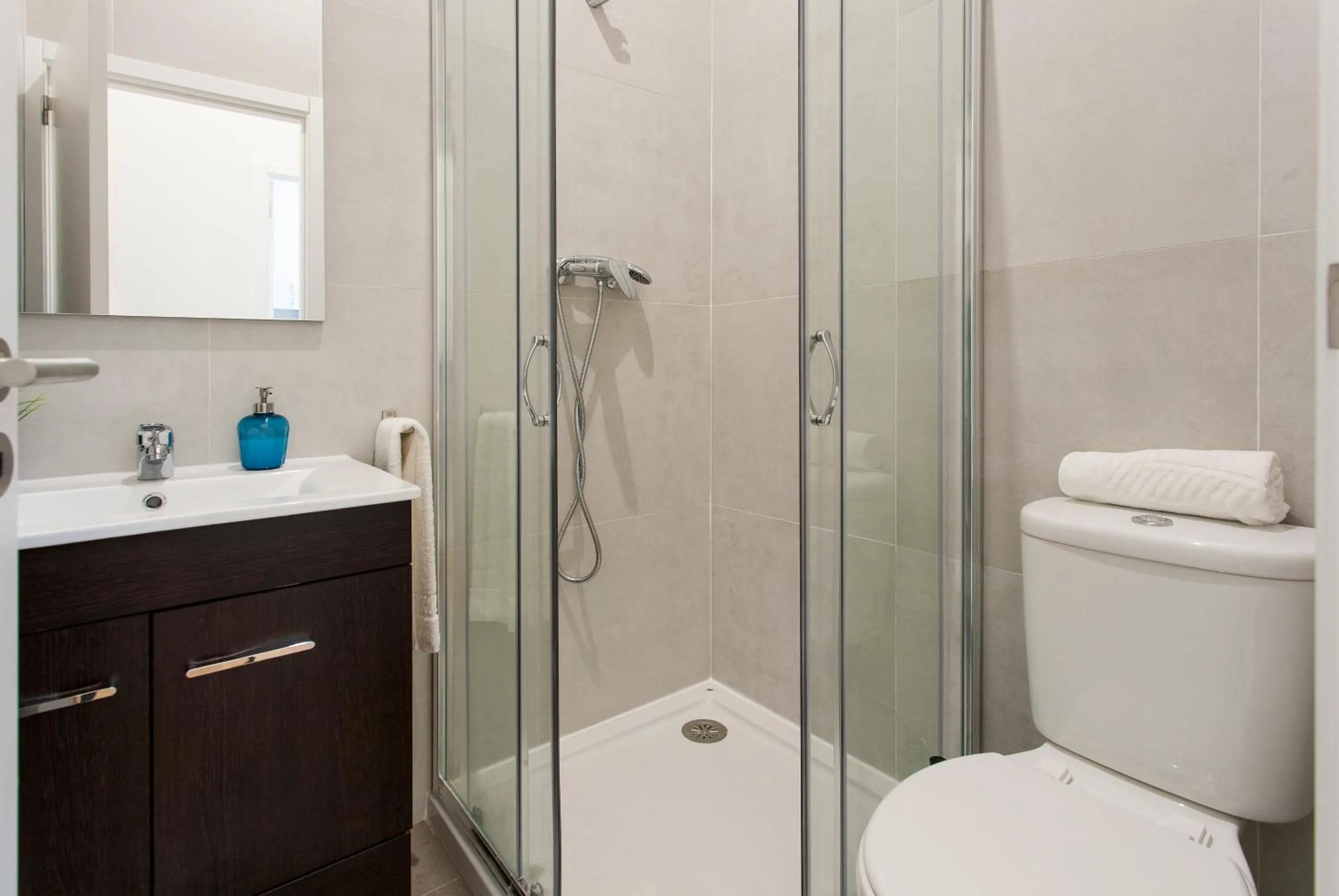 Bathroom in Central Downtown by Central Hill Apartments