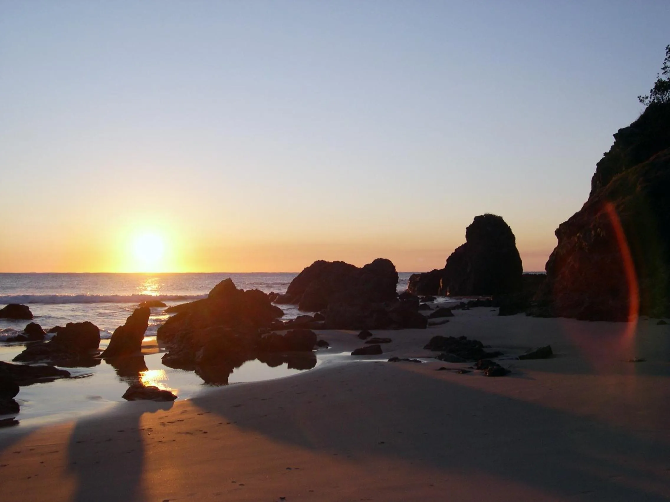 Beach in Flynns Beach Caravan Park