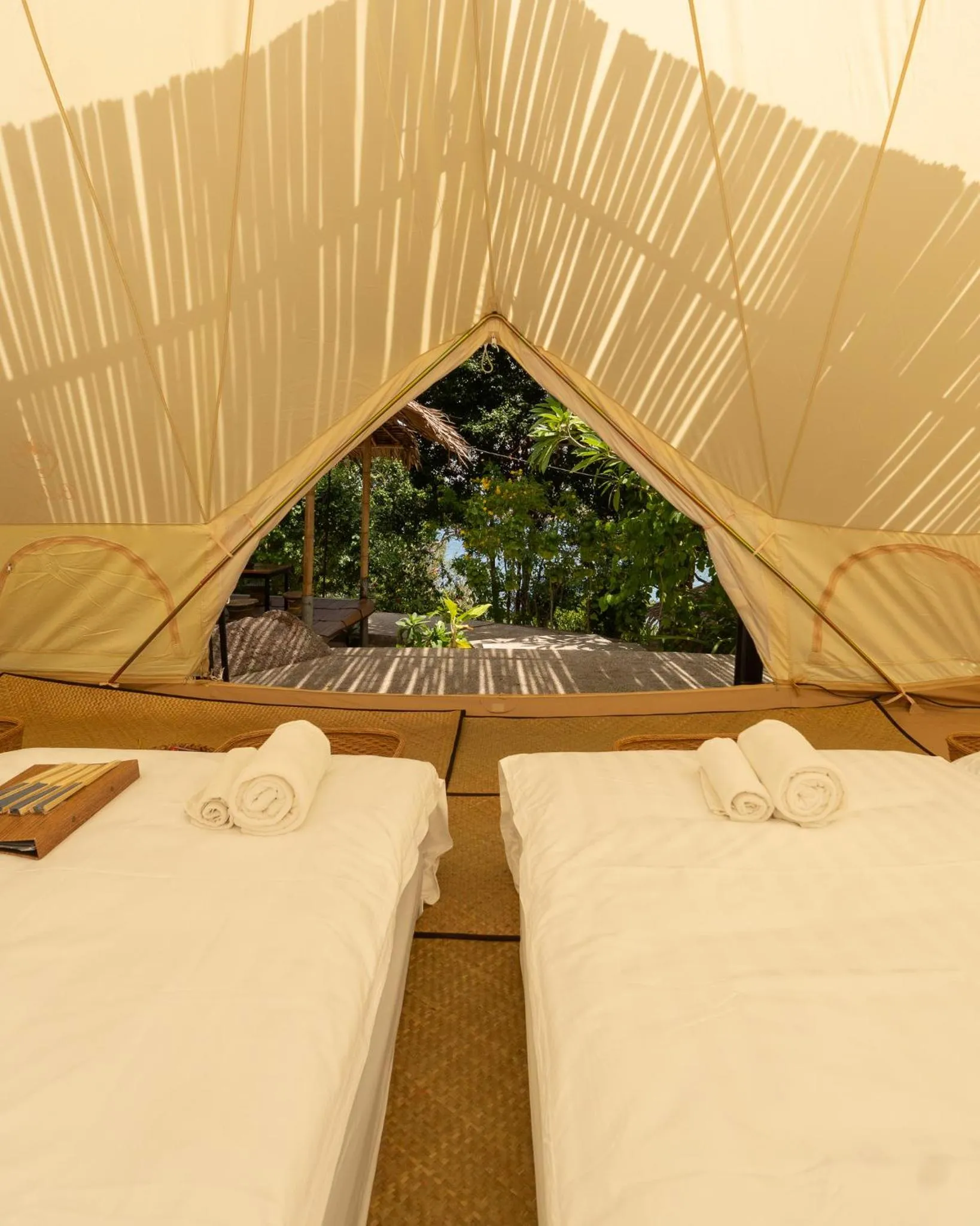Bed in Baan Talay Resort & Yoga