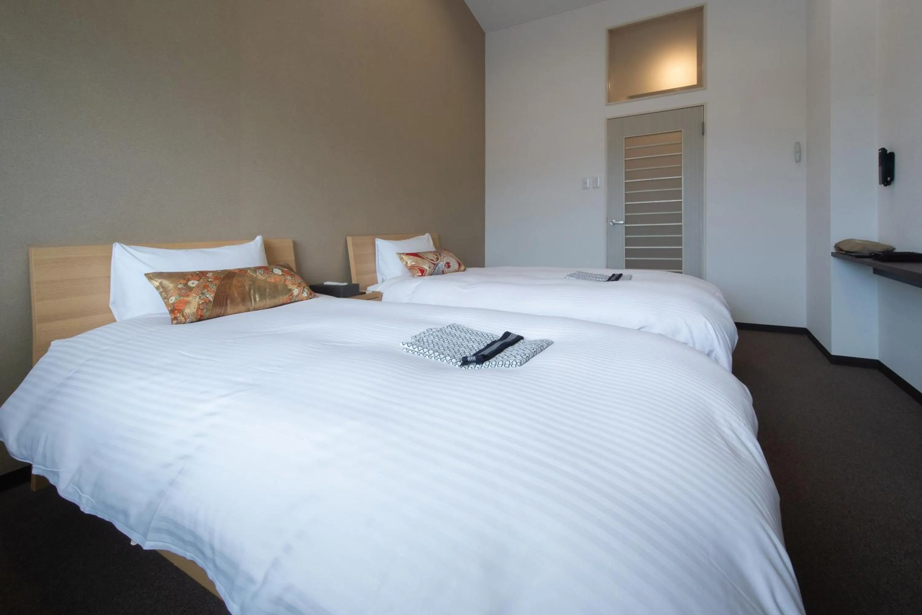 Bed in Hotel Arashiyama