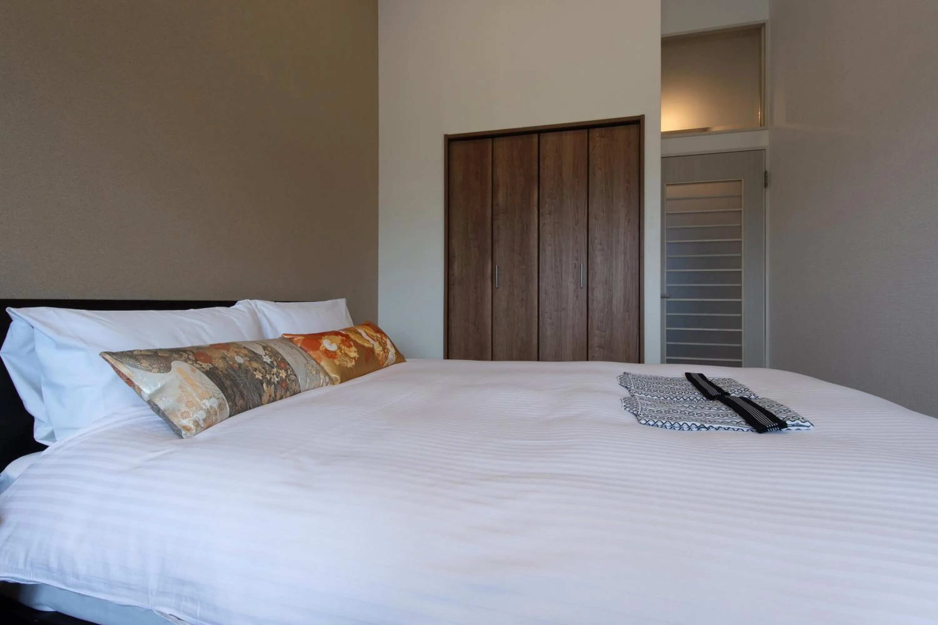 Bed in Hotel Arashiyama