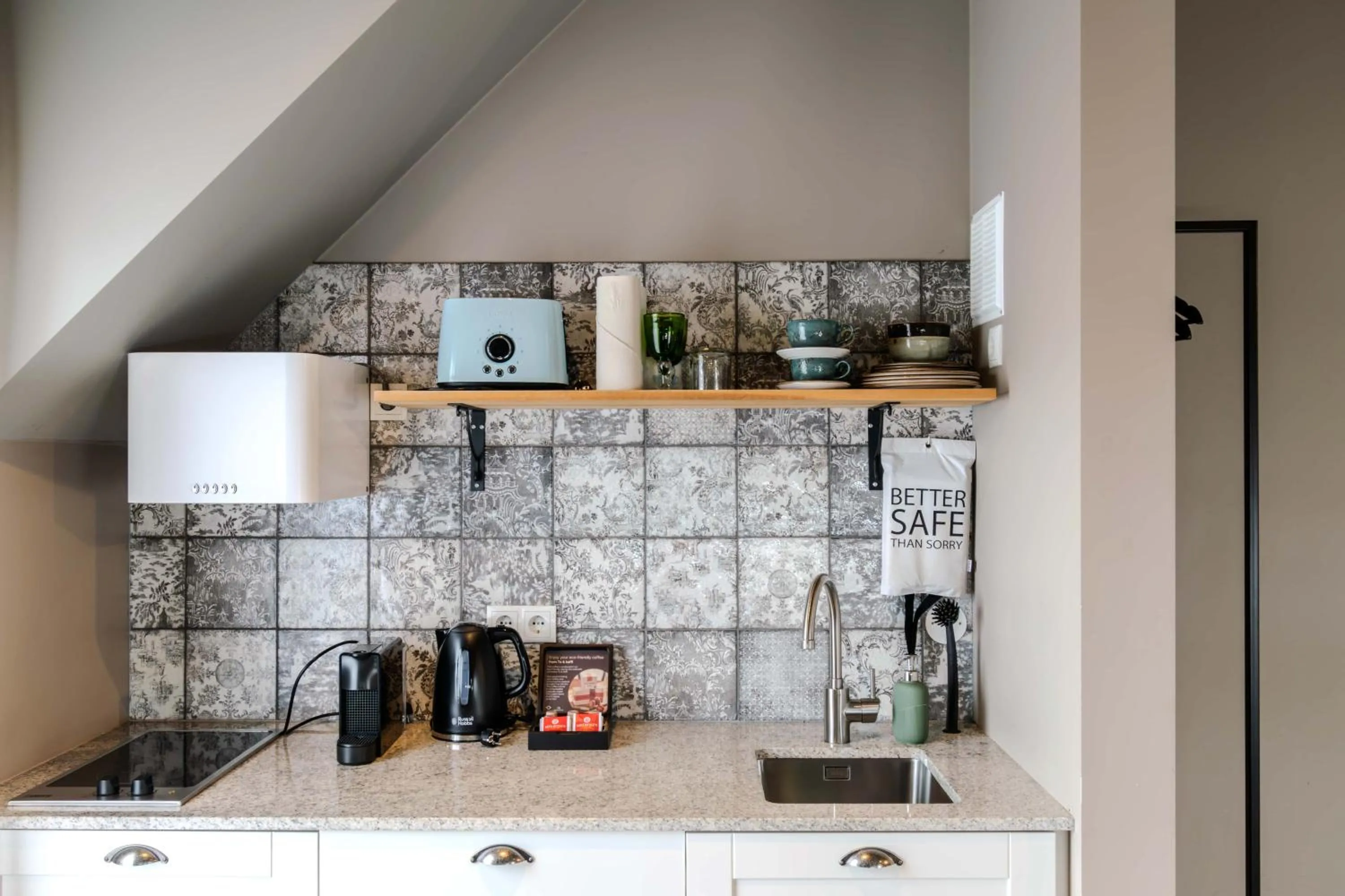 Kitchen or kitchenette in Saga Studios by Heimaleiga