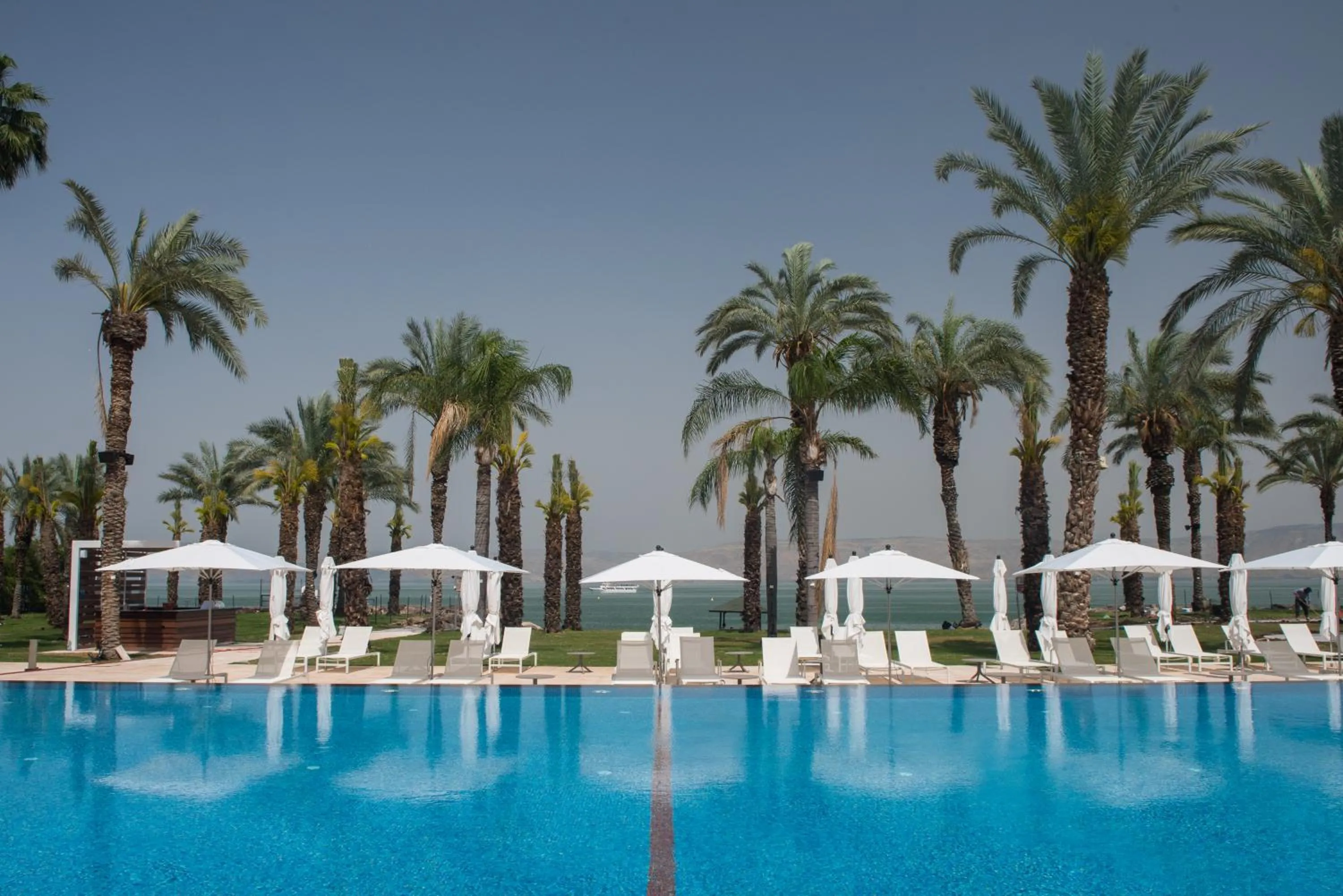 Swimming pool in U Boutique Kinneret by the Sea of Galilee