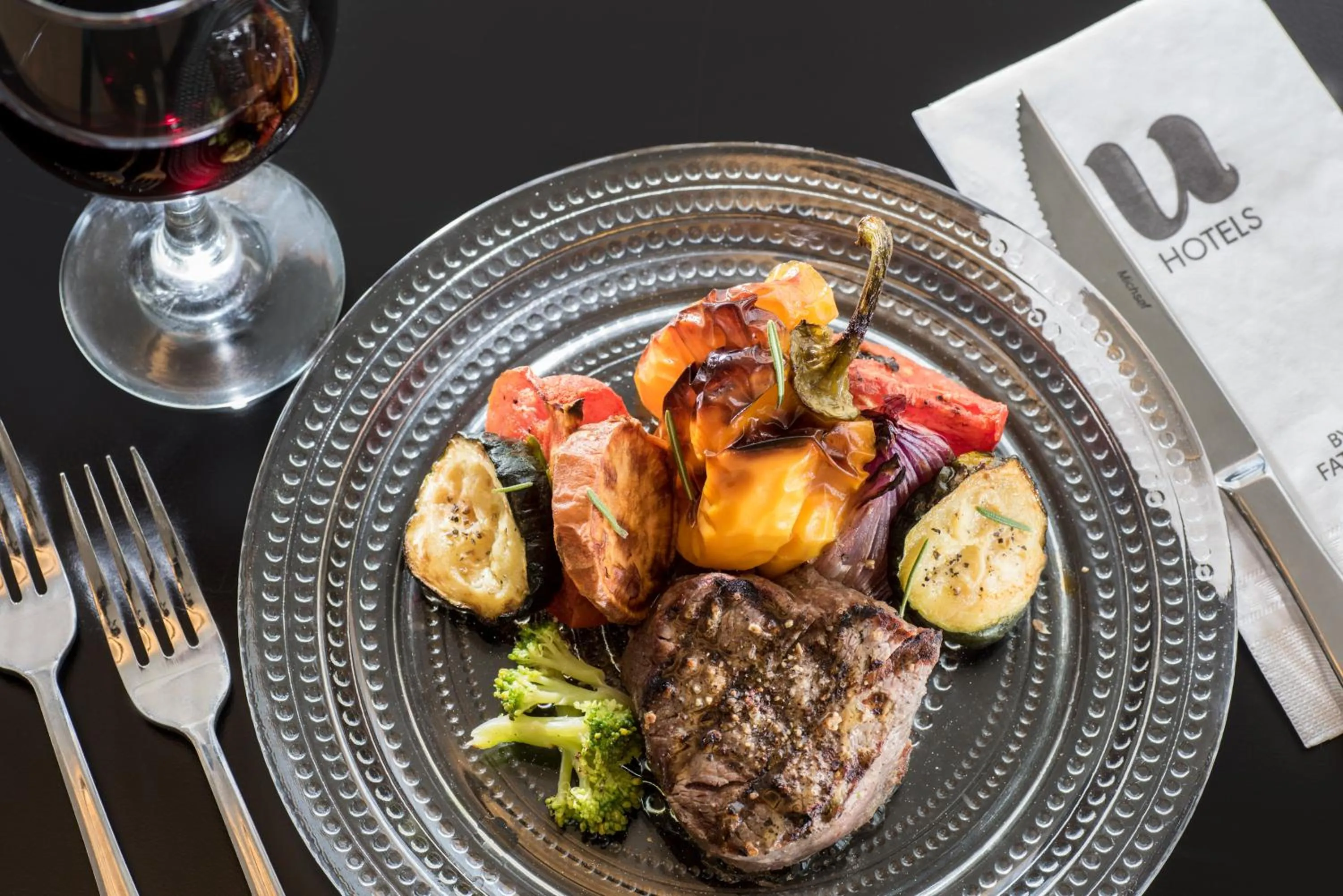 Food close-up in U Boutique Kinneret by the Sea of Galilee