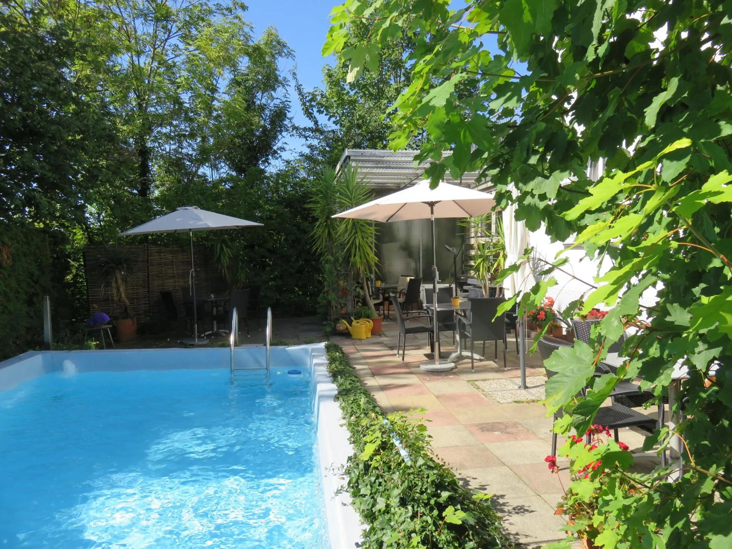Pool view in Pension Säntisblick