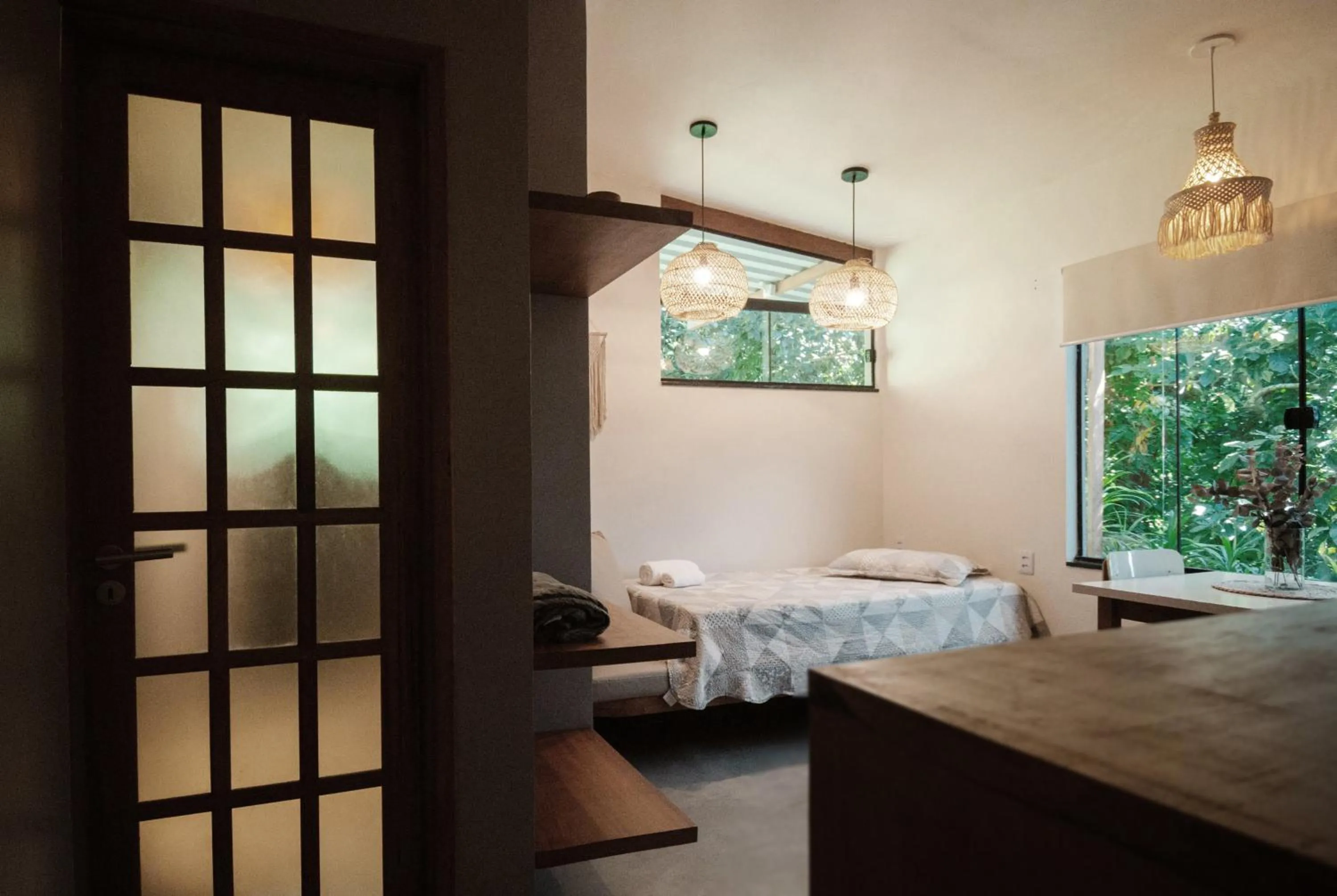 Dining area, Bed in Bonito Paraiso Ilha Grande